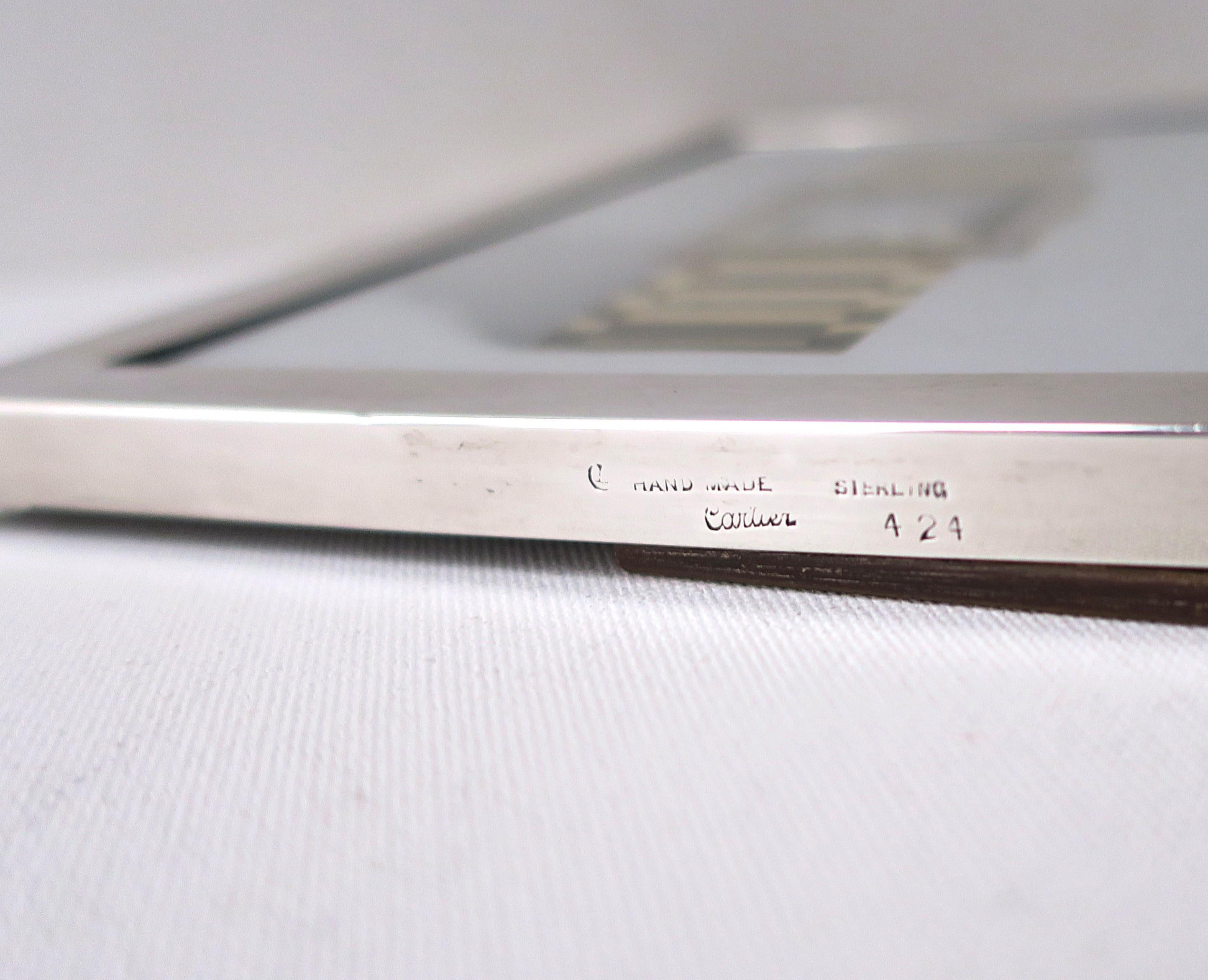 Cartier Bilderrahmen aus Sterlingsilber im Angebot 9