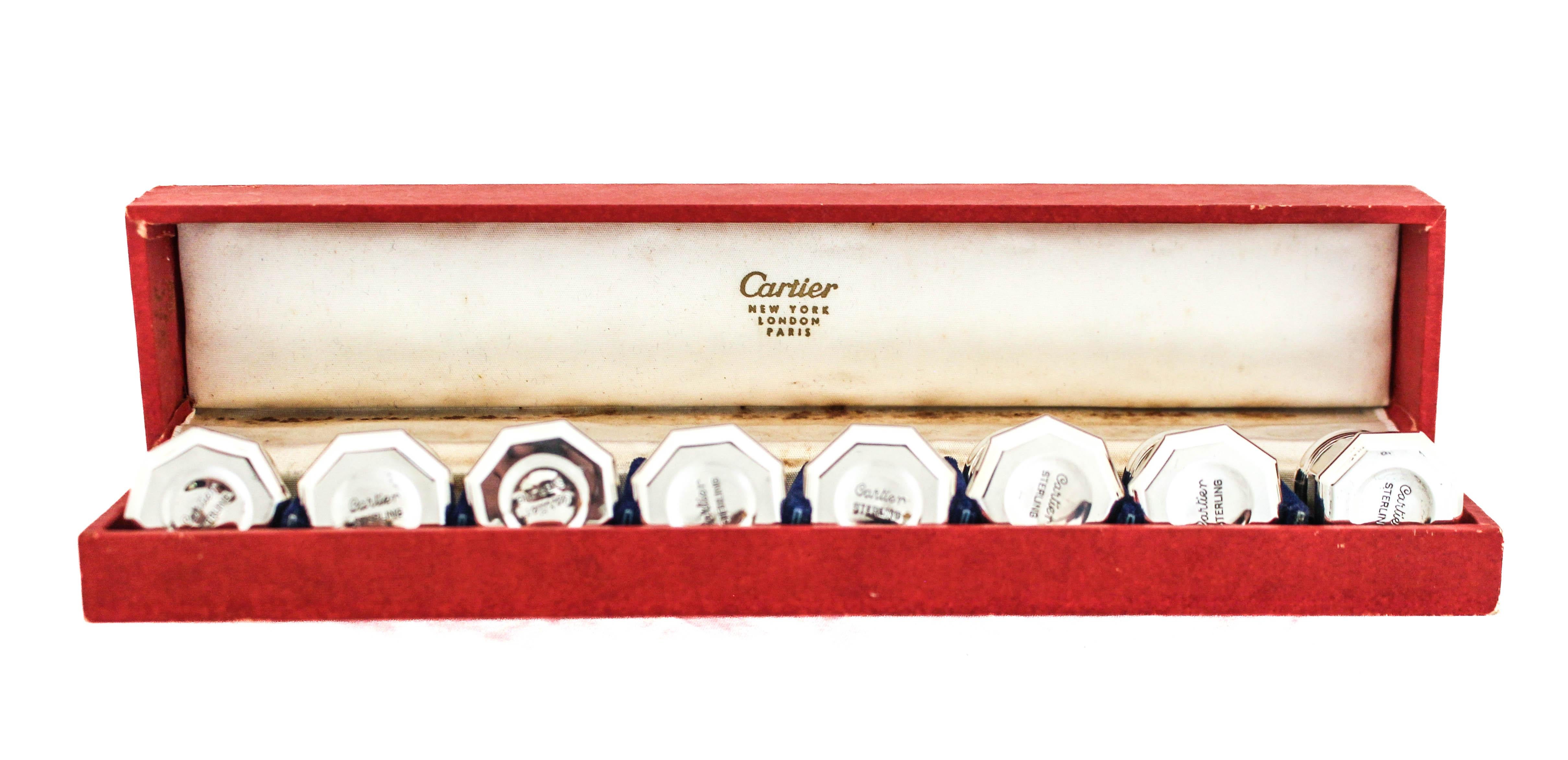 American Cartier Sterling Silver Salt Shakers