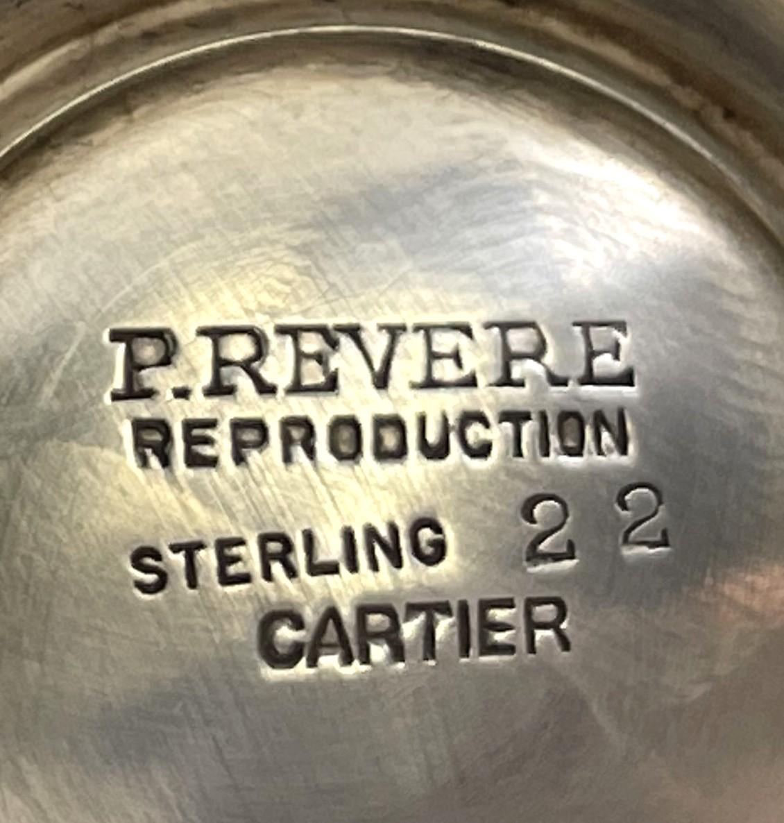 Cartier Sterling Silver Sugar Shaker/ Muffineer Paul Revere Reproduction For Sale 1