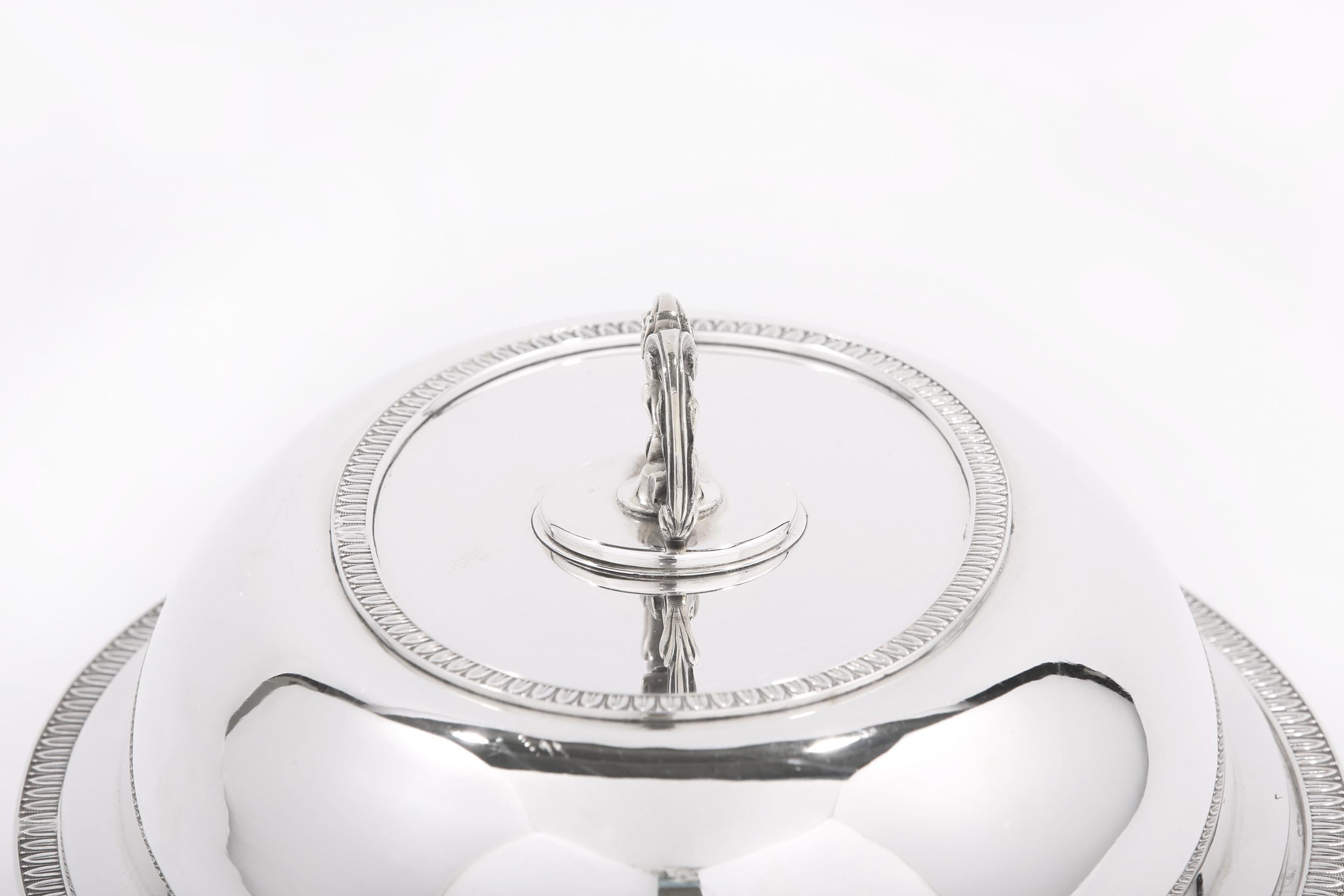 Cartier Sterling Silver Tableware Covered Dish In Good Condition For Sale In Tarry Town, NY