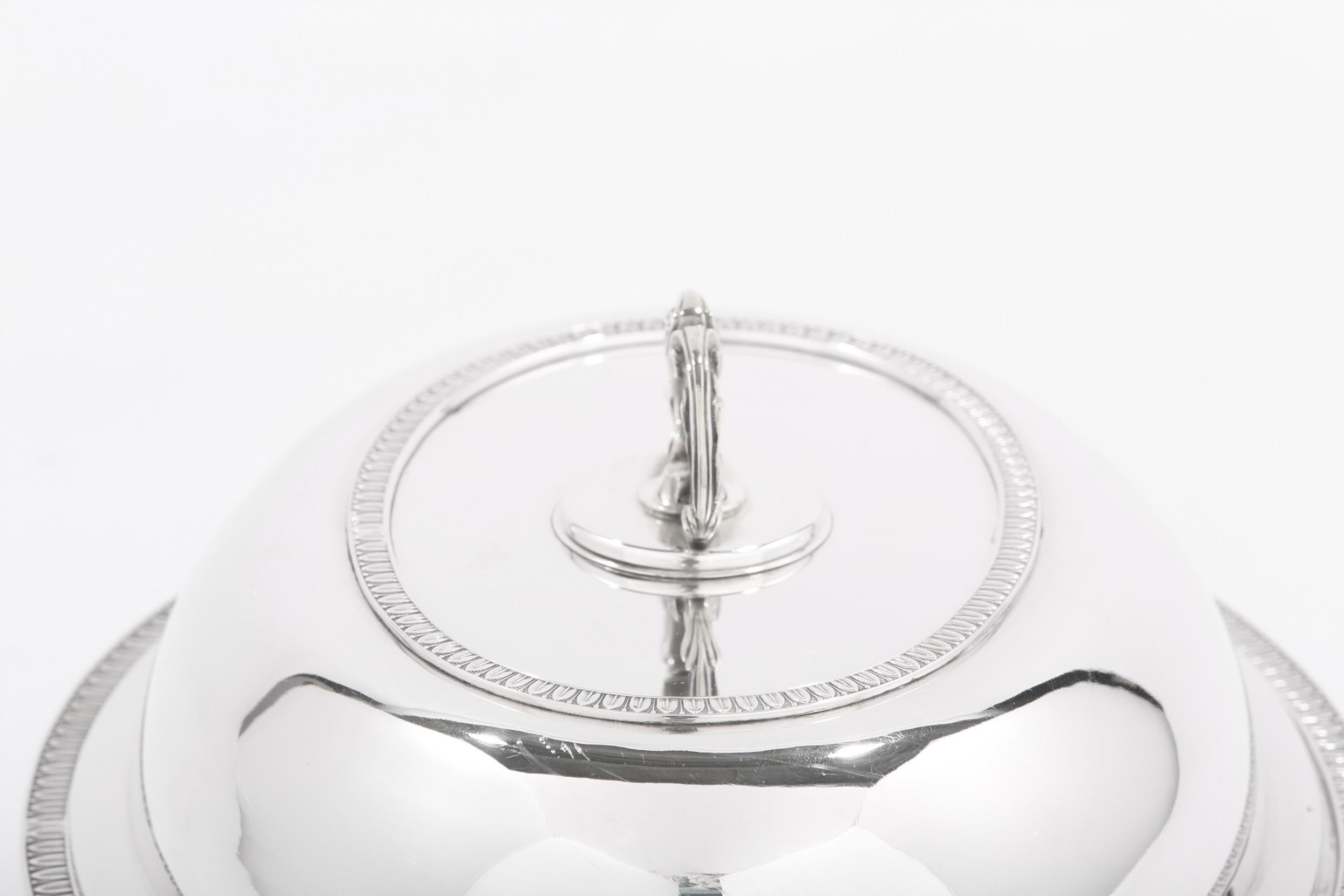 Cartier Sterling Silver Tableware Covered Dish For Sale 1