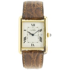 Cartier Sterling Silver Tank Vermeil