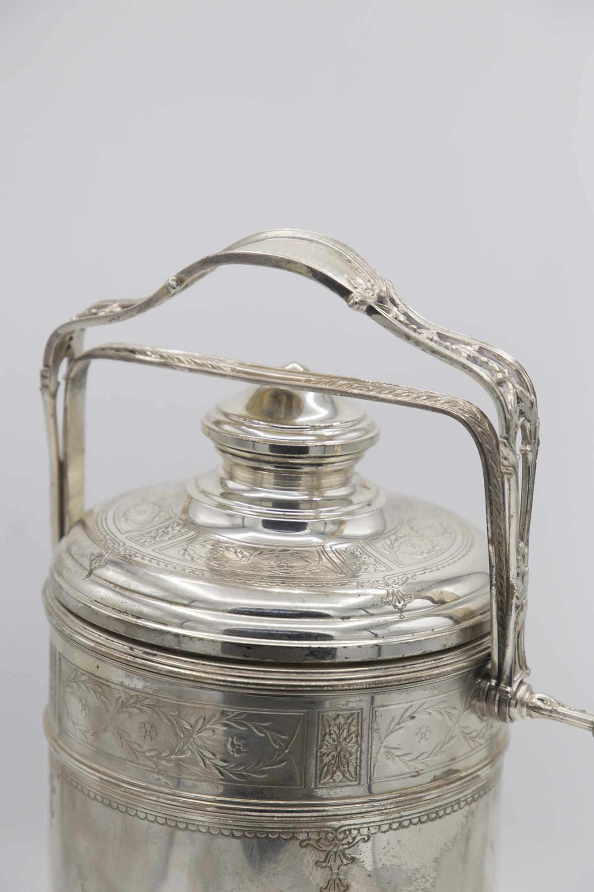 Mid-Century Modern Cartier Sterling Silver Thermos, Branded For Sale