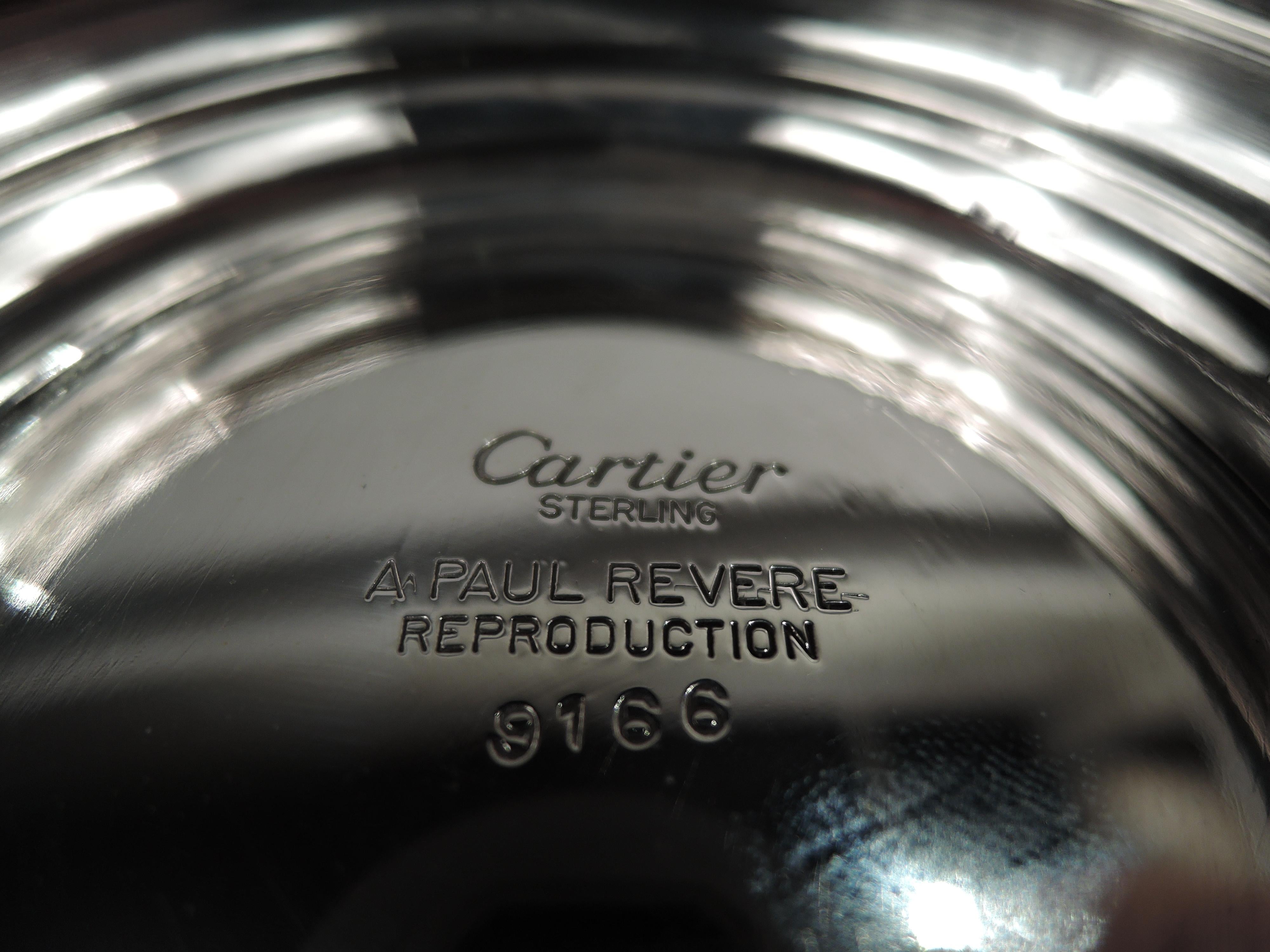 American Cartier Sterling Silver Traditional Revere Bowl For Sale