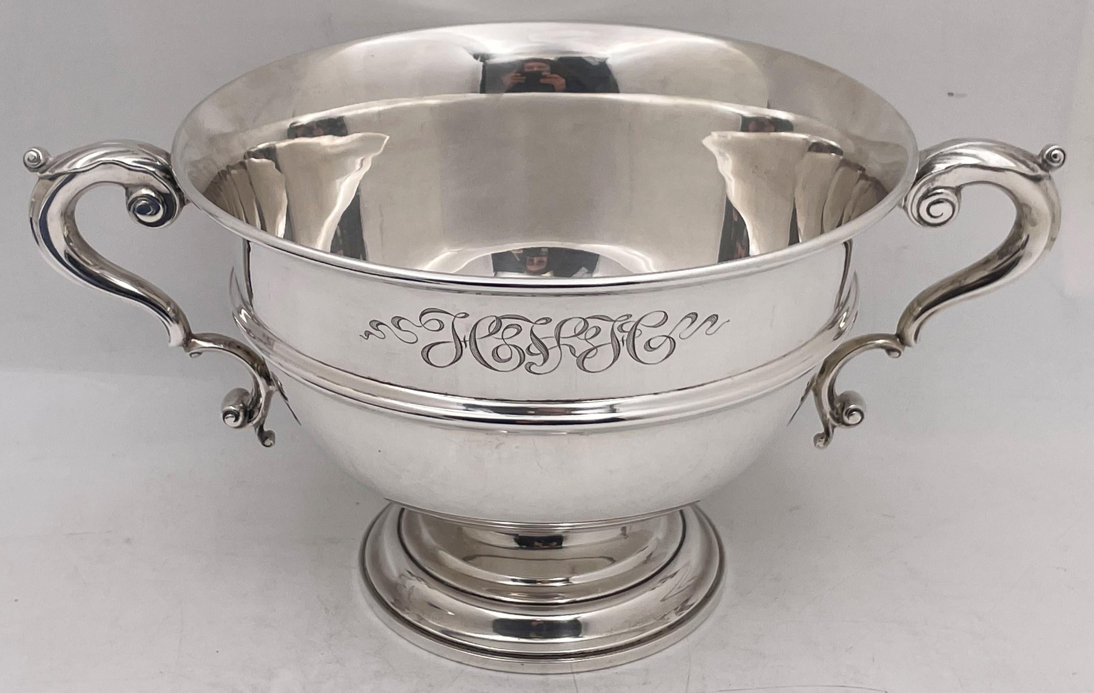 Cartier Sterling Silver Two-Handled Centerpiece Bowl/ Trophy In Good Condition For Sale In New York, NY