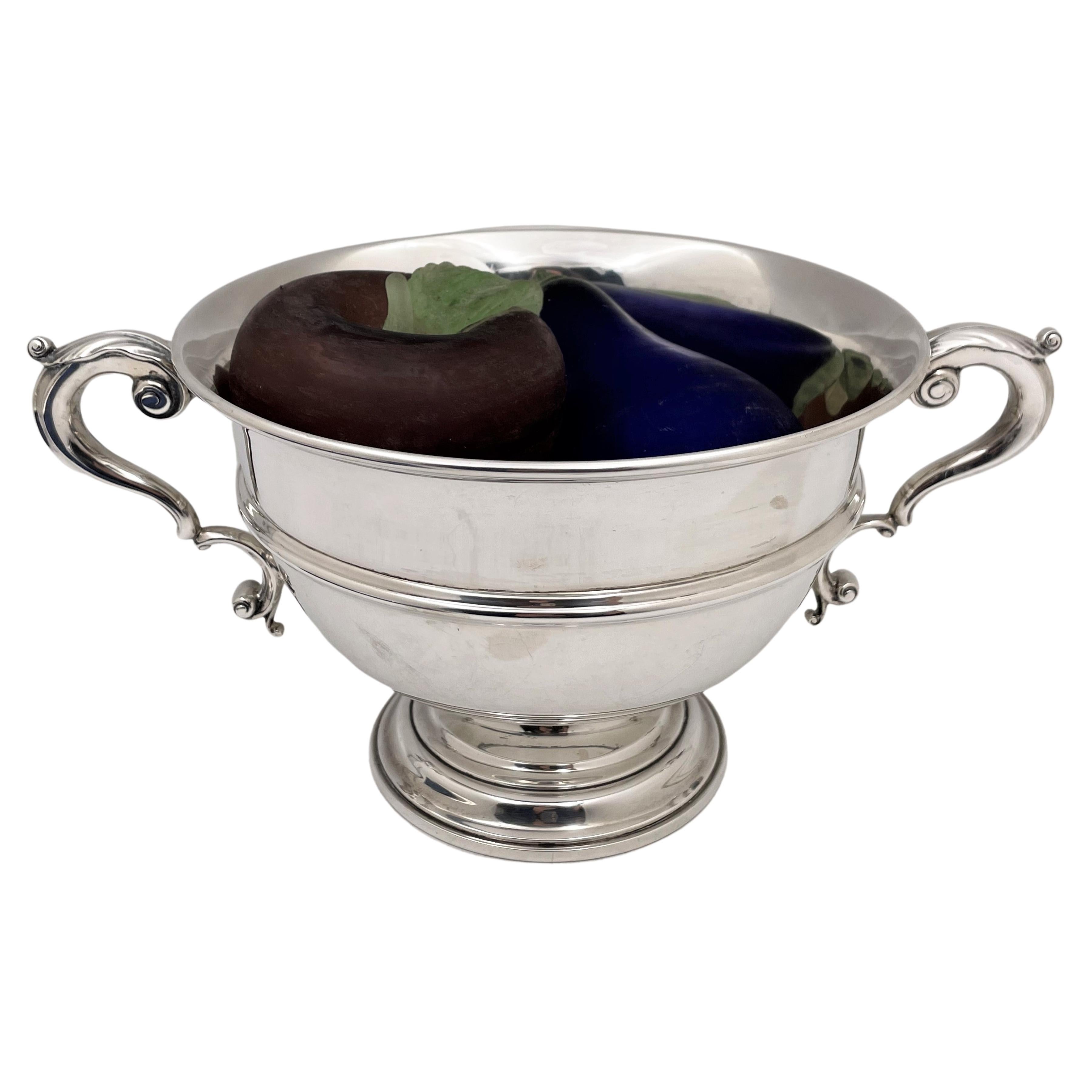Cartier Sterling Silver Two-Handled Centerpiece Bowl/ Trophy For Sale