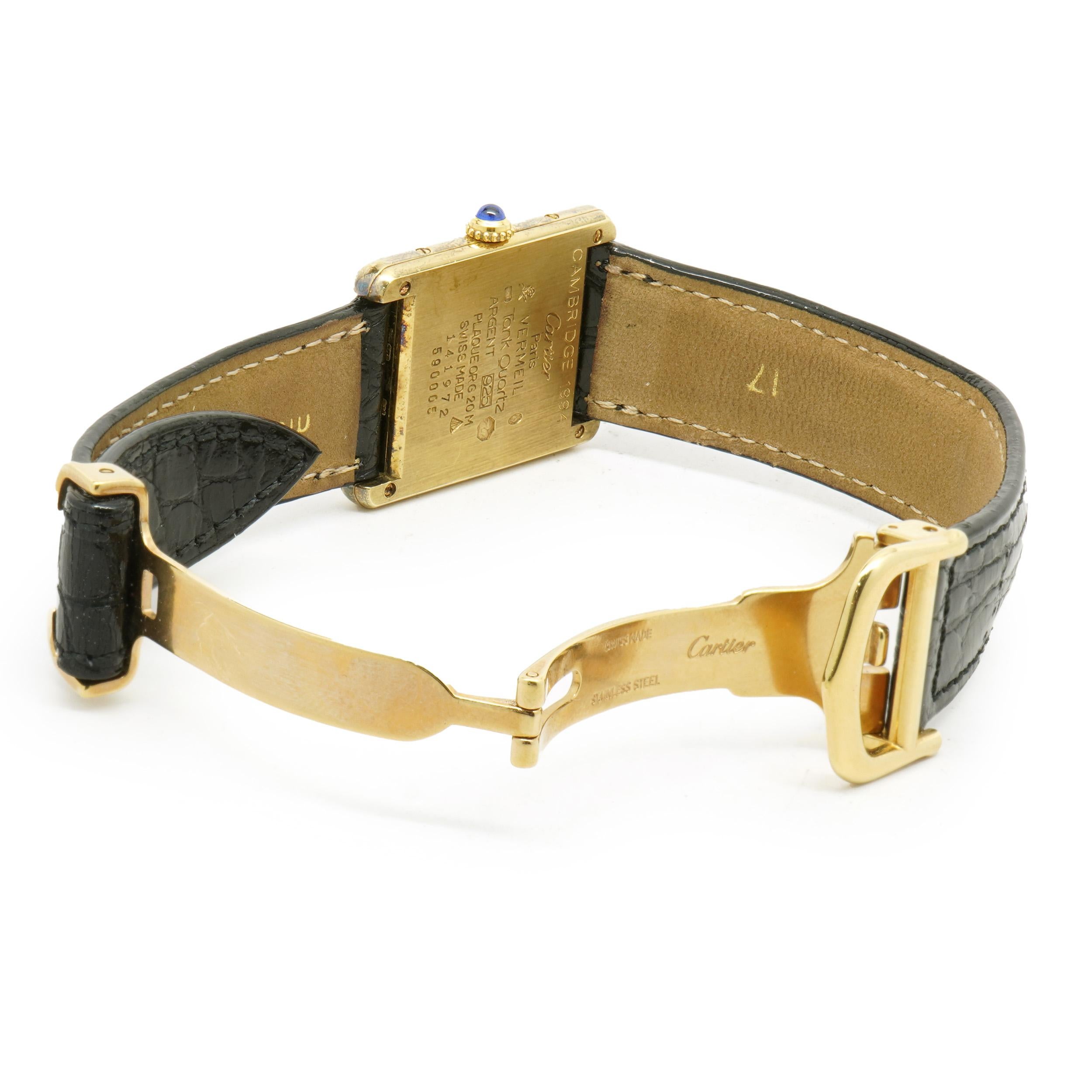 Women's Cartier Sterling Silver Vermeil Tank