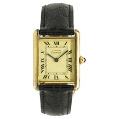 Cartier Sterling Silver Vermeil Tank