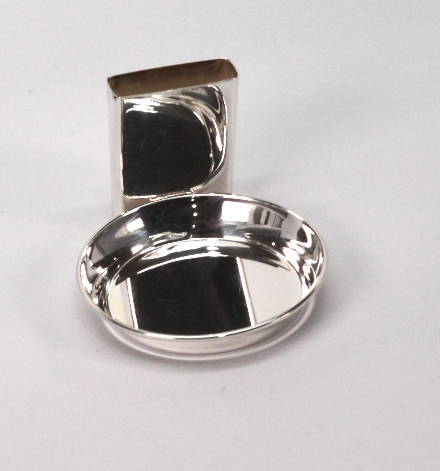 Enjoy this vintage Cartier table accessory in sterling silver which functions as a match stick holder for a table scape or perhaps as toothpick holder for charcuterie. Certainly for the host who has everything!  Don't limit your use to toothpicks