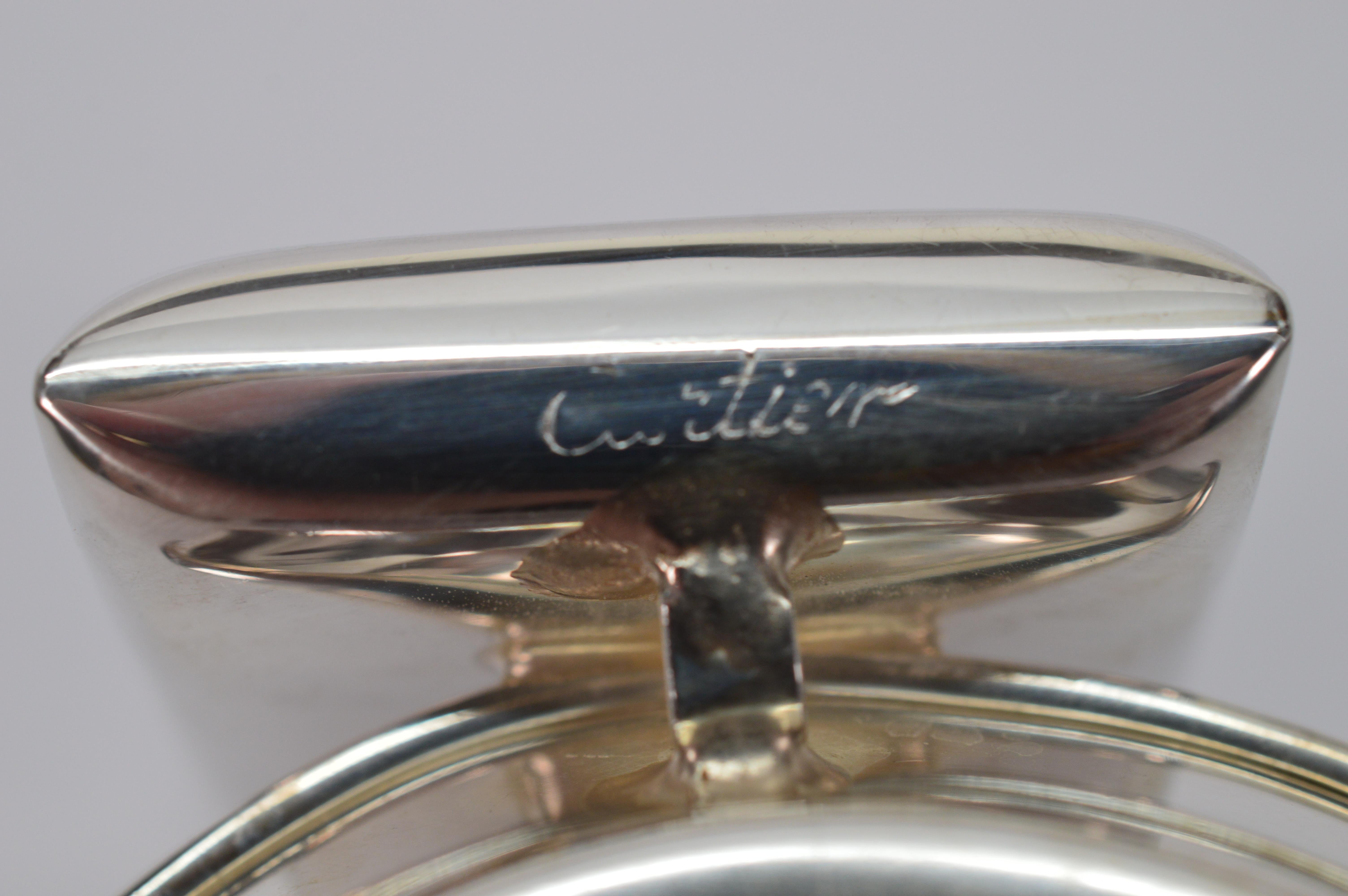 Cartier Sterling Silver Vintage Matchstick Holder In Good Condition In Mount Kisco, NY