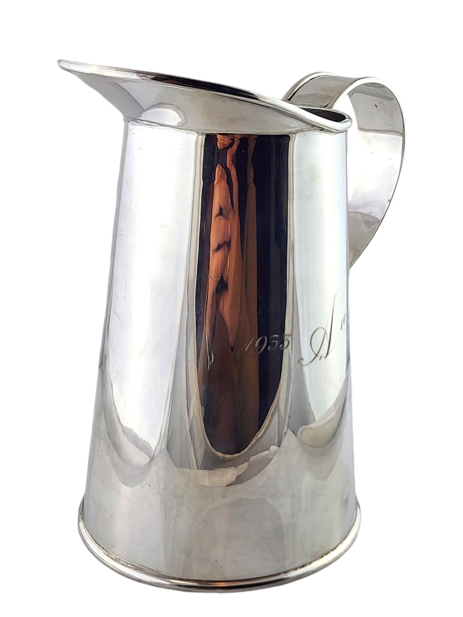 Cartier Sterling Silver Water Pitcher #18478 In Good Condition In Washington Depot, CT