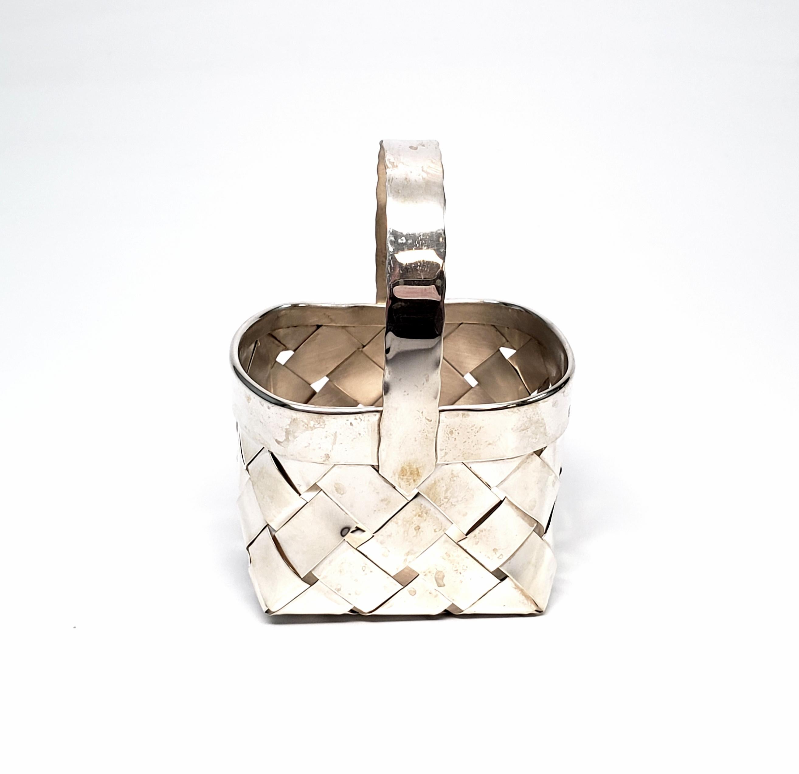 Unknown Cartier Sterling Silver Woven Basket