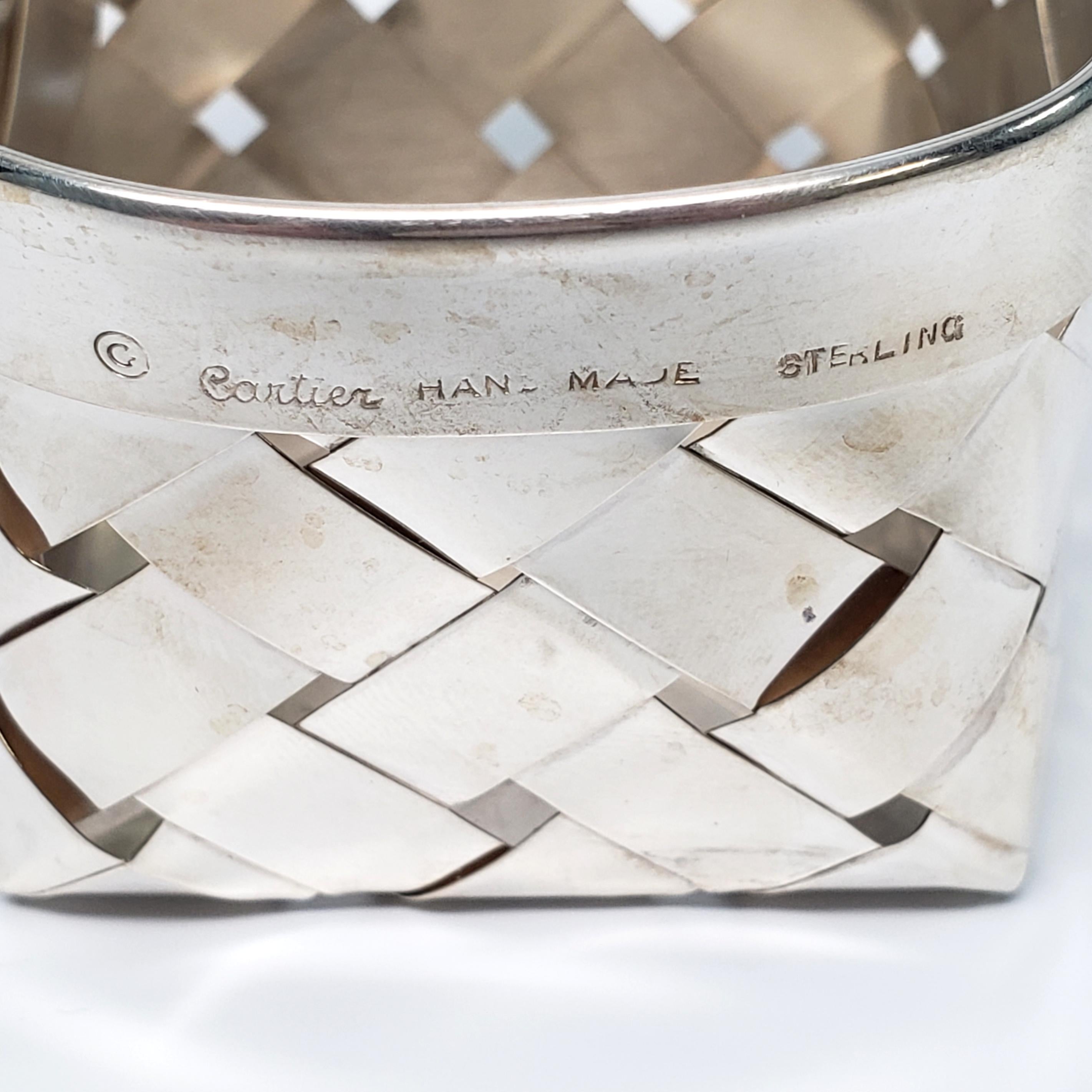 Cartier Sterling Silver Woven Basket 2