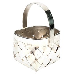 Cartier Sterling Silver Woven Basket