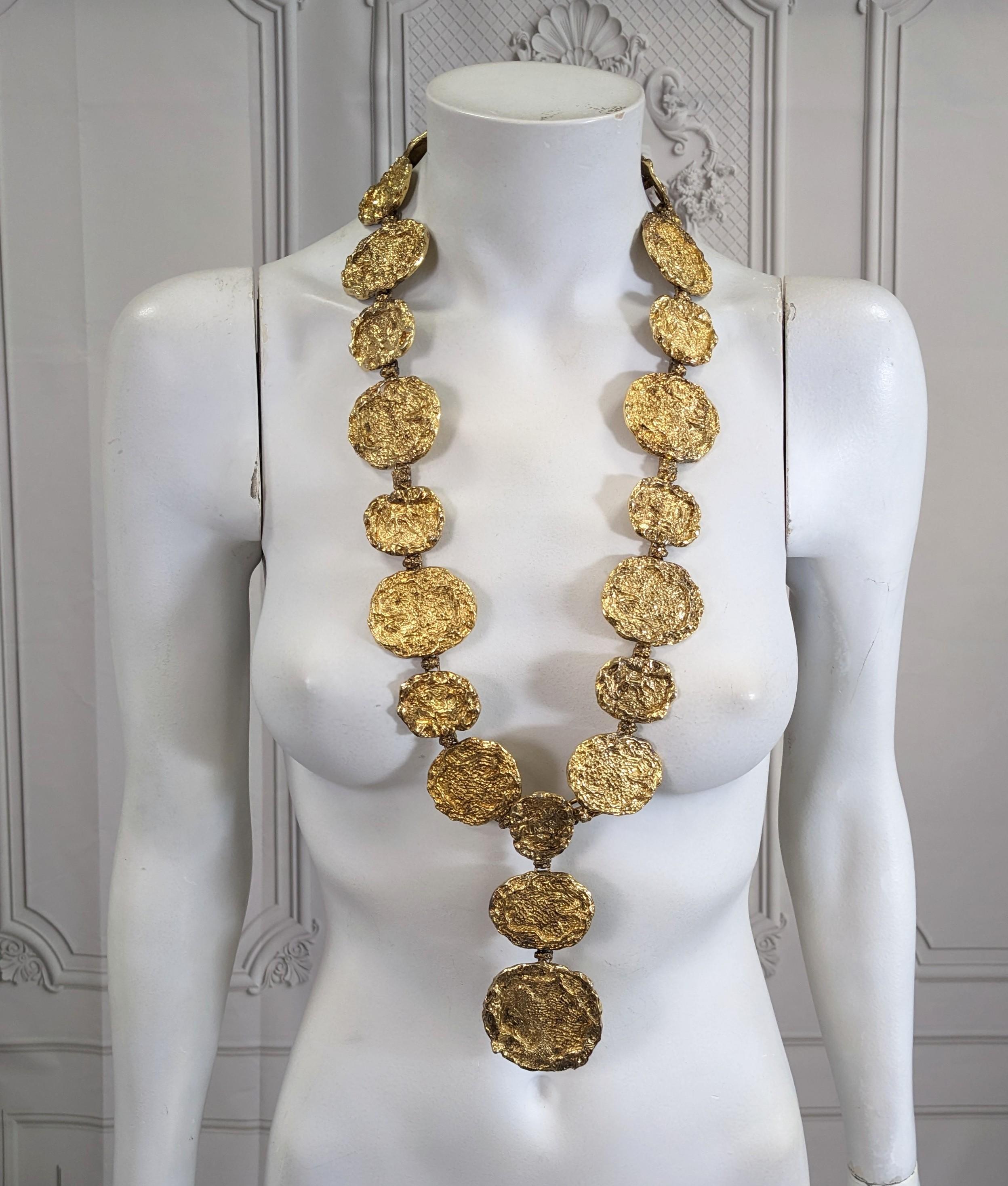 Cartier Style Nugget Belt Necklace For Sale 7