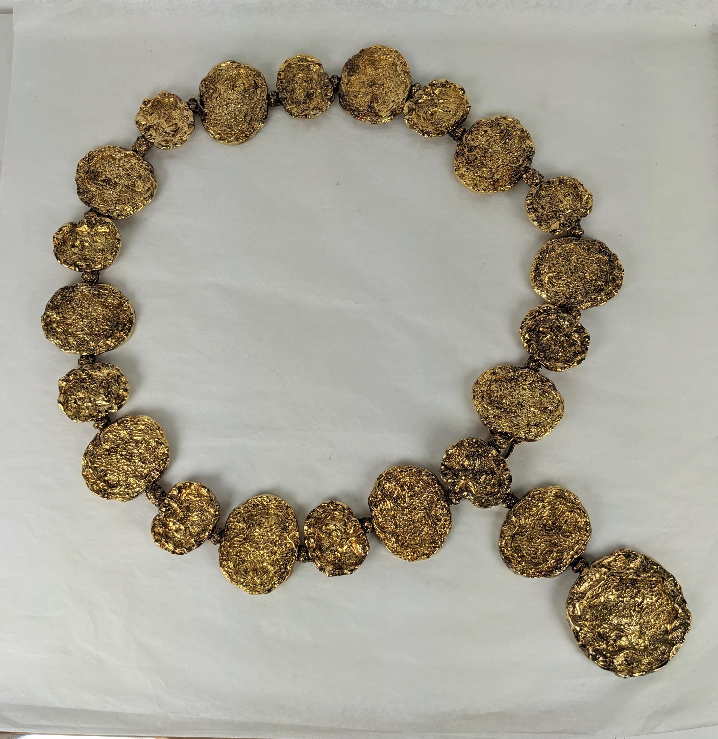 Brown Cartier Style Nugget Belt Necklace For Sale