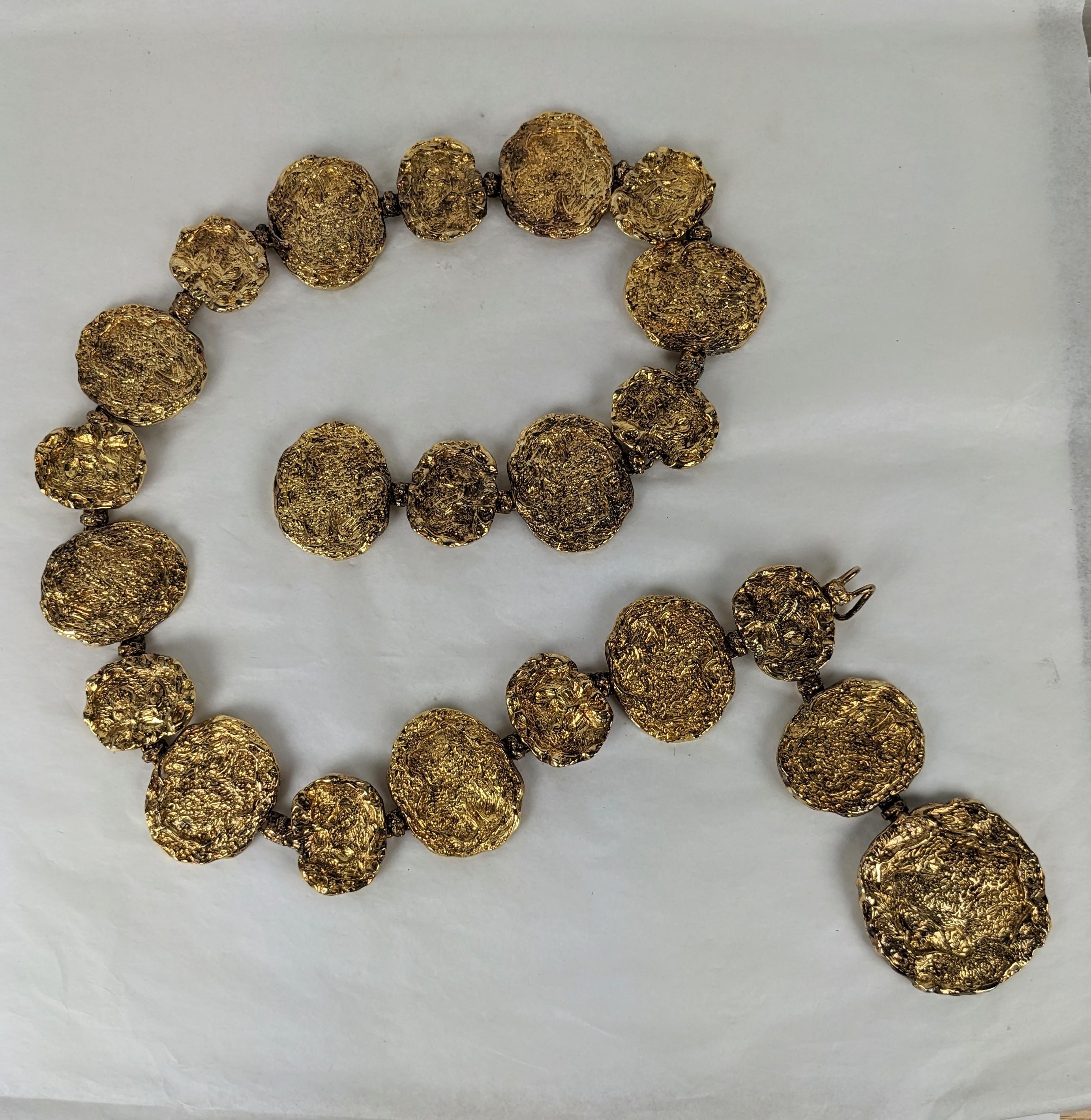 Cartier Style Nugget Belt Necklace In Good Condition For Sale In New York, NY