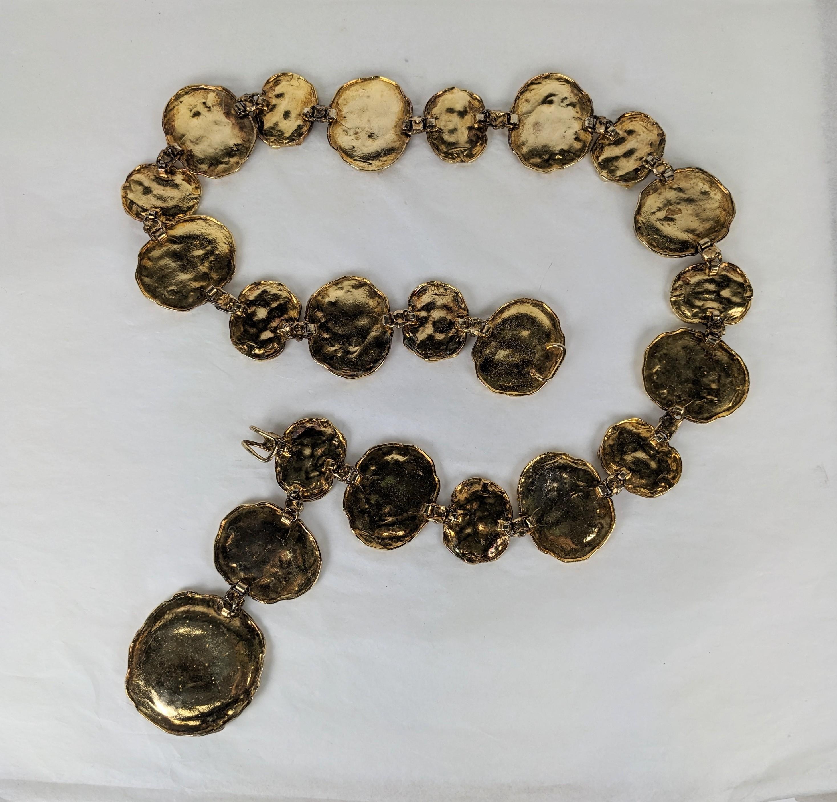 Cartier Style Nugget Belt Necklace For Sale 1