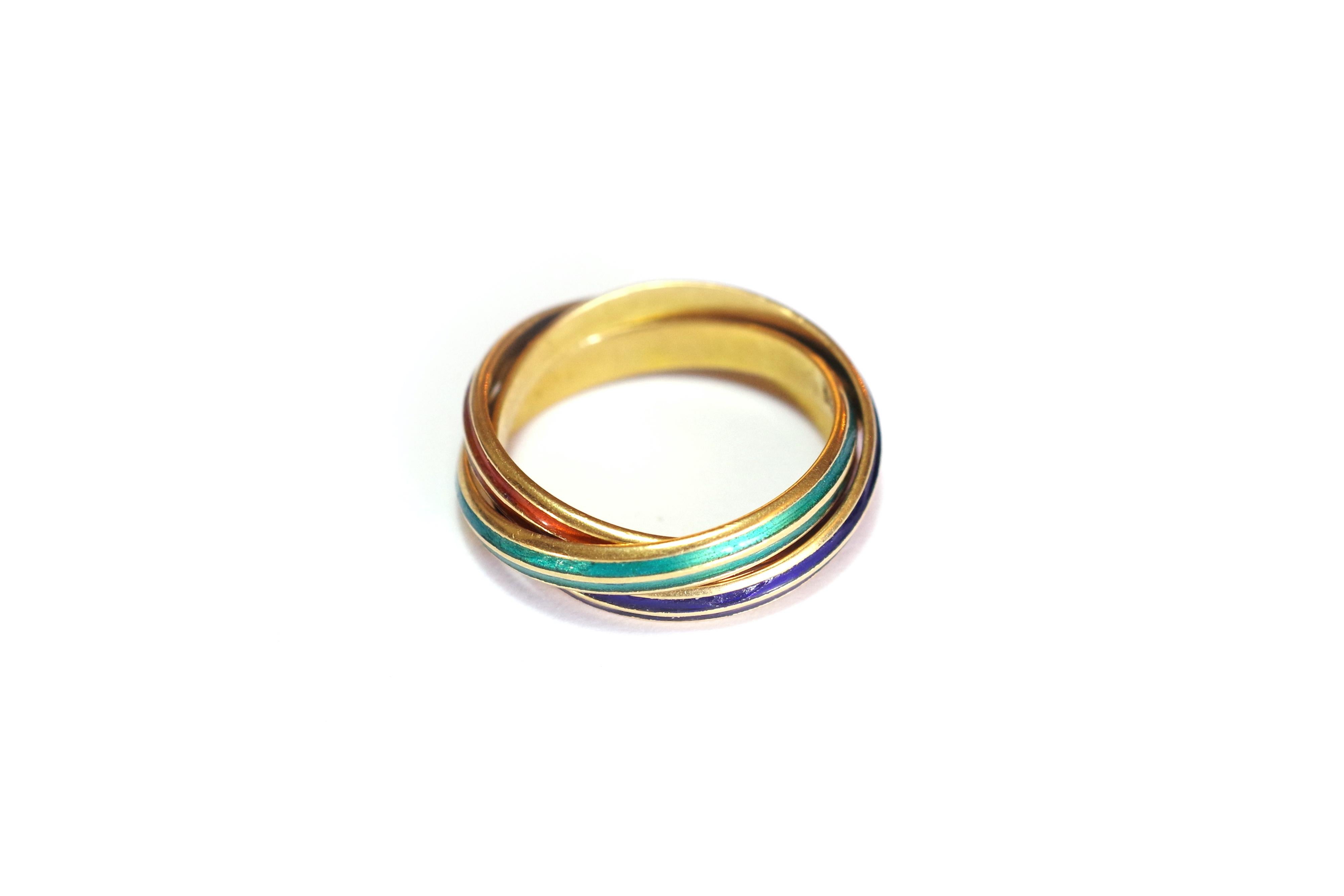 cartier enamel ring