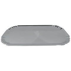 Cartier Stylish and Heavy American Modern Sterling Silver Tray