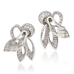 CARTIER Stylized Floral Earclips