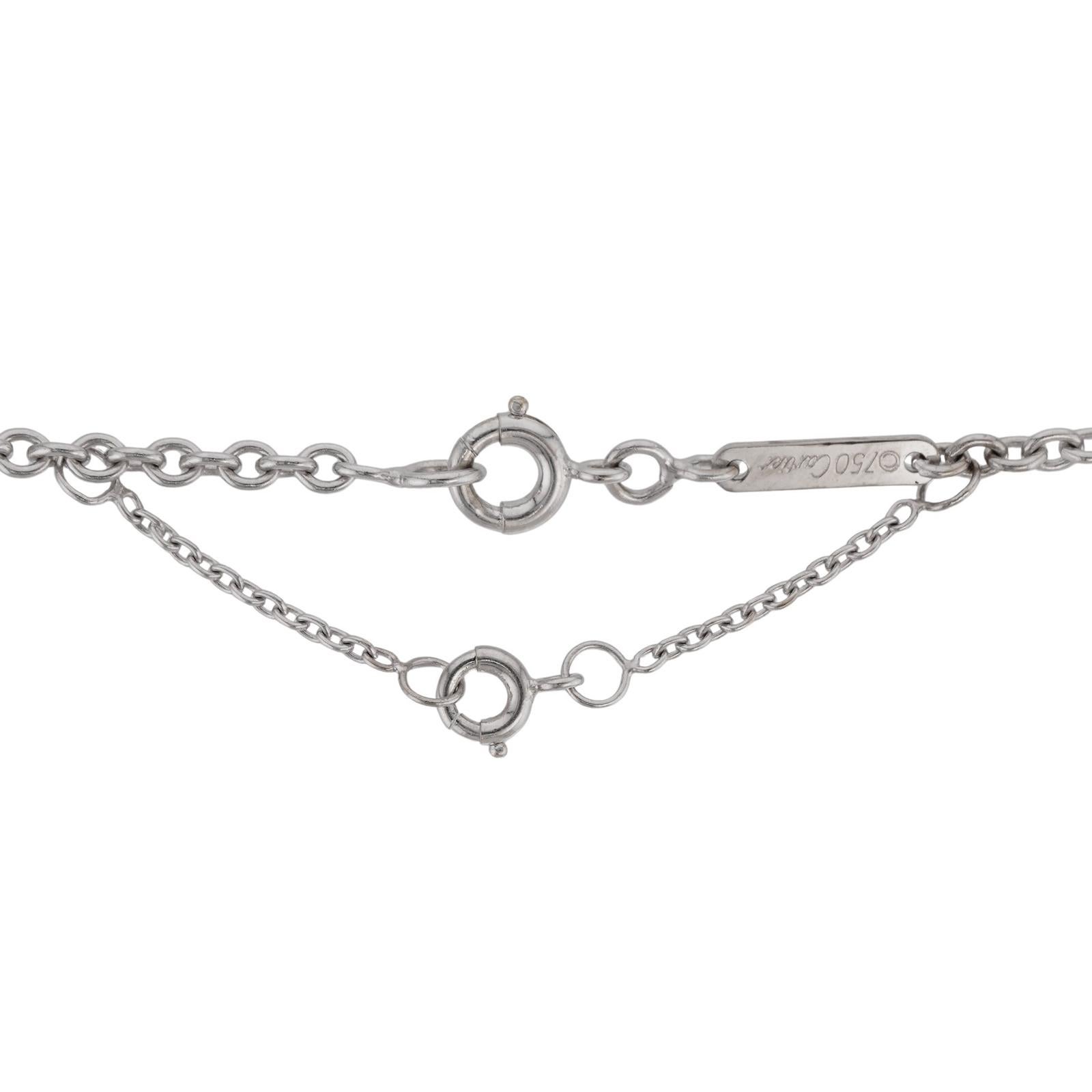 CARTIER Sucre Doo Boudouard Large Cross Diamond White Gold Pendant Necklace For Sale 3