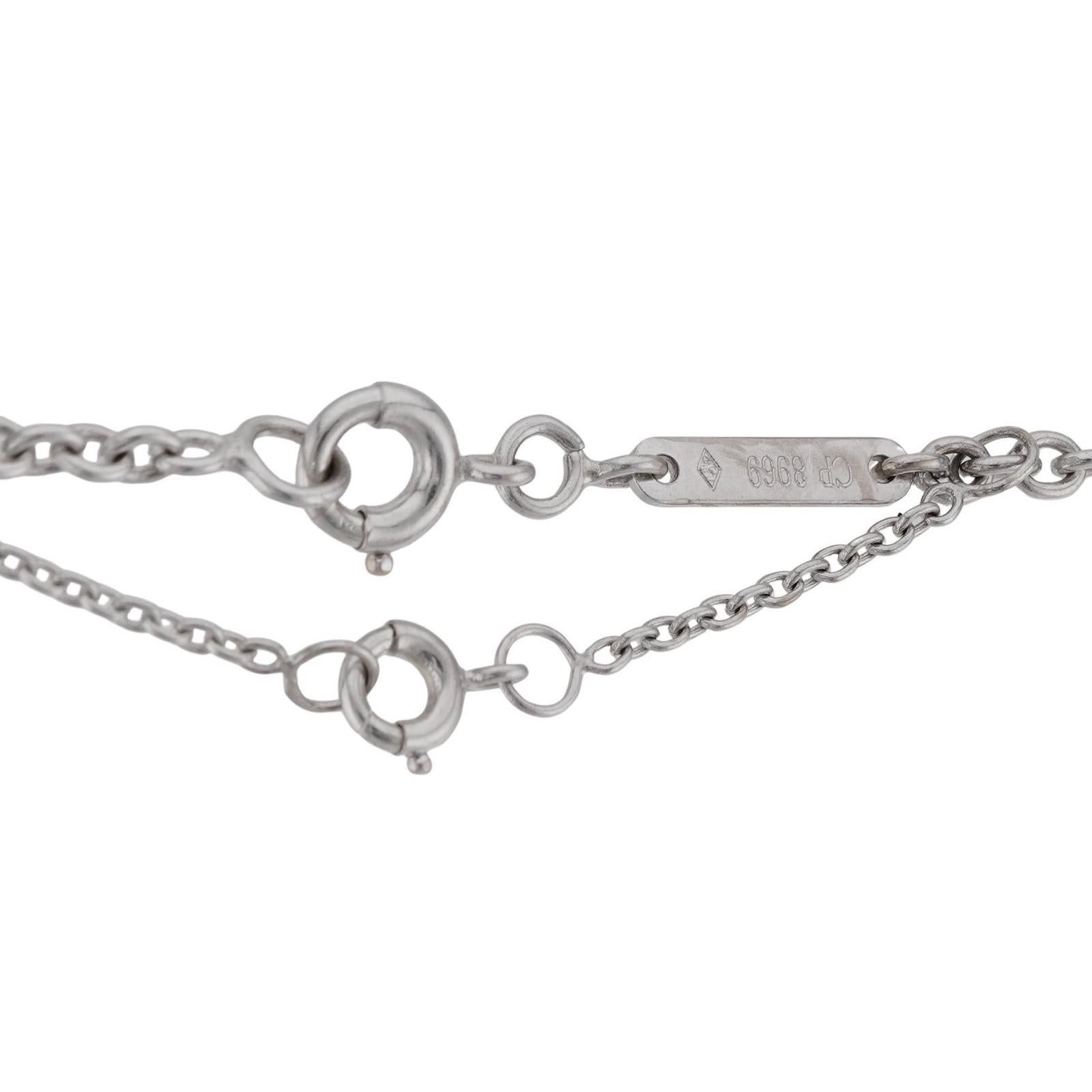 CARTIER Sucre Doo Boudouard Large Cross Diamond White Gold Pendant Necklace For Sale 4