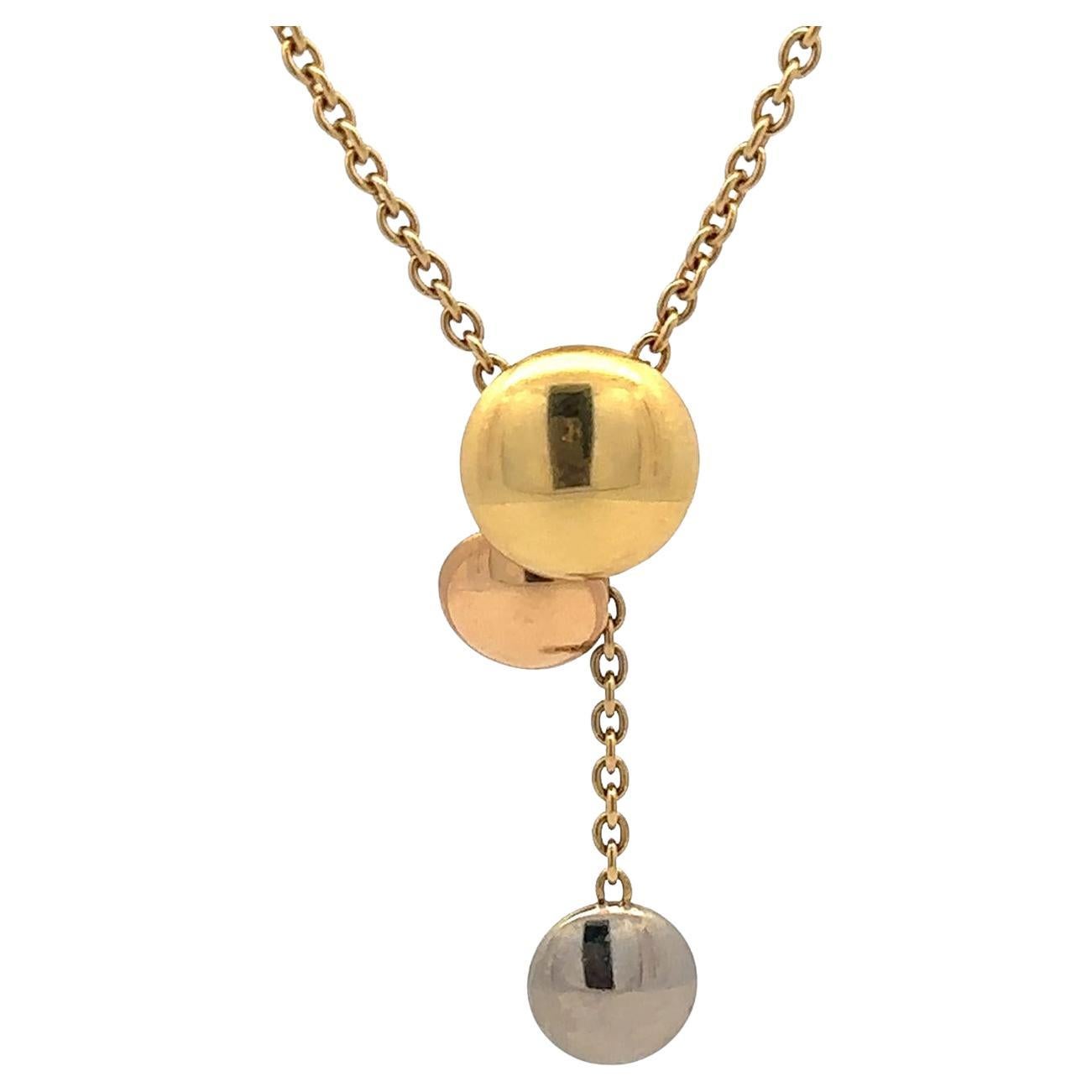 Cartier Sweet Trinity Necklace in 18K Yellow Rose and White Gold at 1stDibs