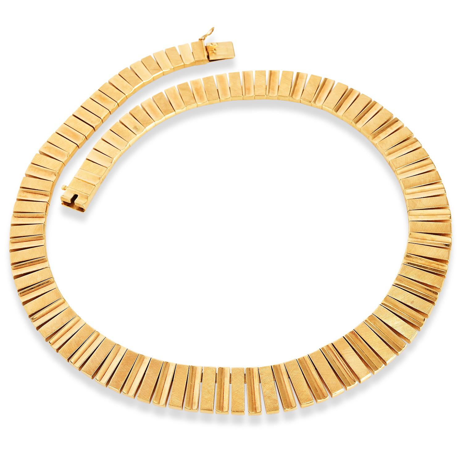 Women's Cartier Swiss Vintage Cleopatra 18K Yellow Gold Choker Necklace