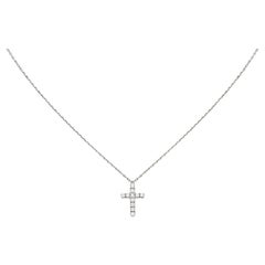 Cartier Symbol Diamant-Anhänger-Halskette aus 18 Karat Weißgold, 0,13 Karat Gesamtgewicht