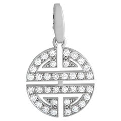 Cartier Symbol Shou 18K White Gold 0.65ct Diamond Pendant