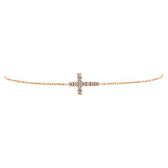 Cartier Symbols Bracelet croix en or rose 18 carats avec diamants