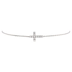 Cartier Symbols Bracelet croix en or blanc 18 carats avec diamants