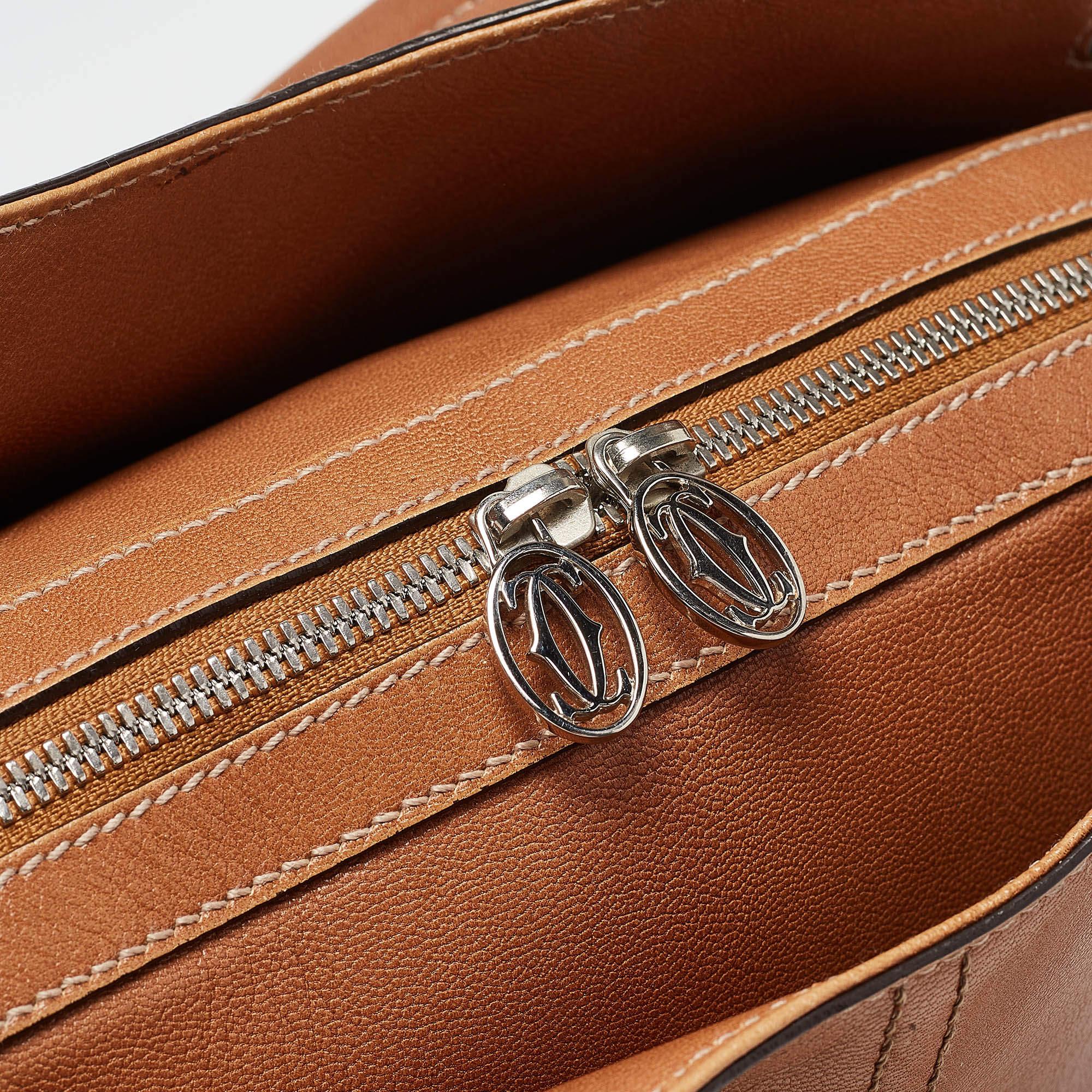 Cartier Tan Leather Marcello de Cartier Satchel 2