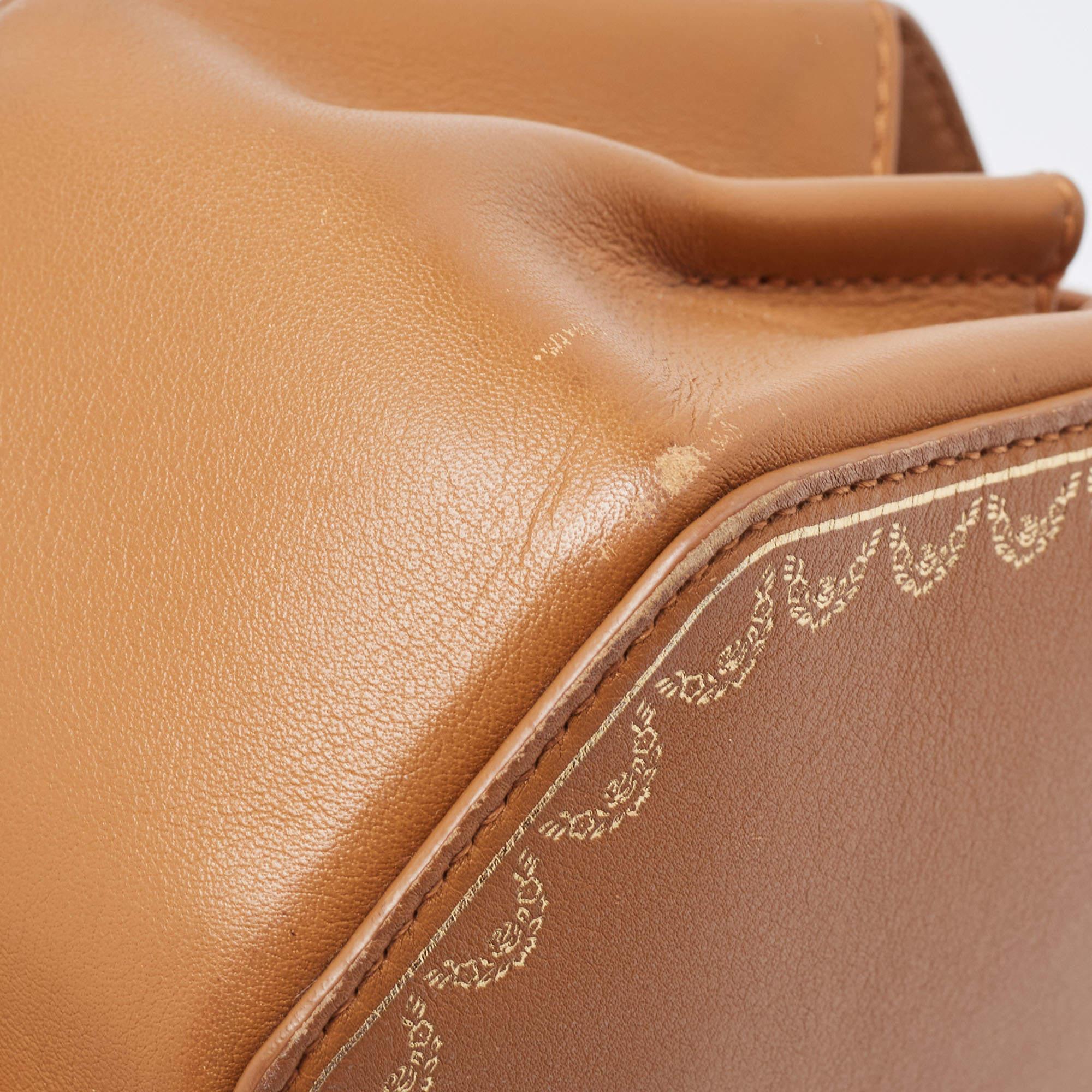 Cartier Tan Leather Mini Guirlande De Cartier Top Handle Bag 5