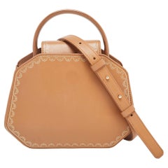 Cartier Tan Leather Mini Guirlande De Cartier Top Handle Bag