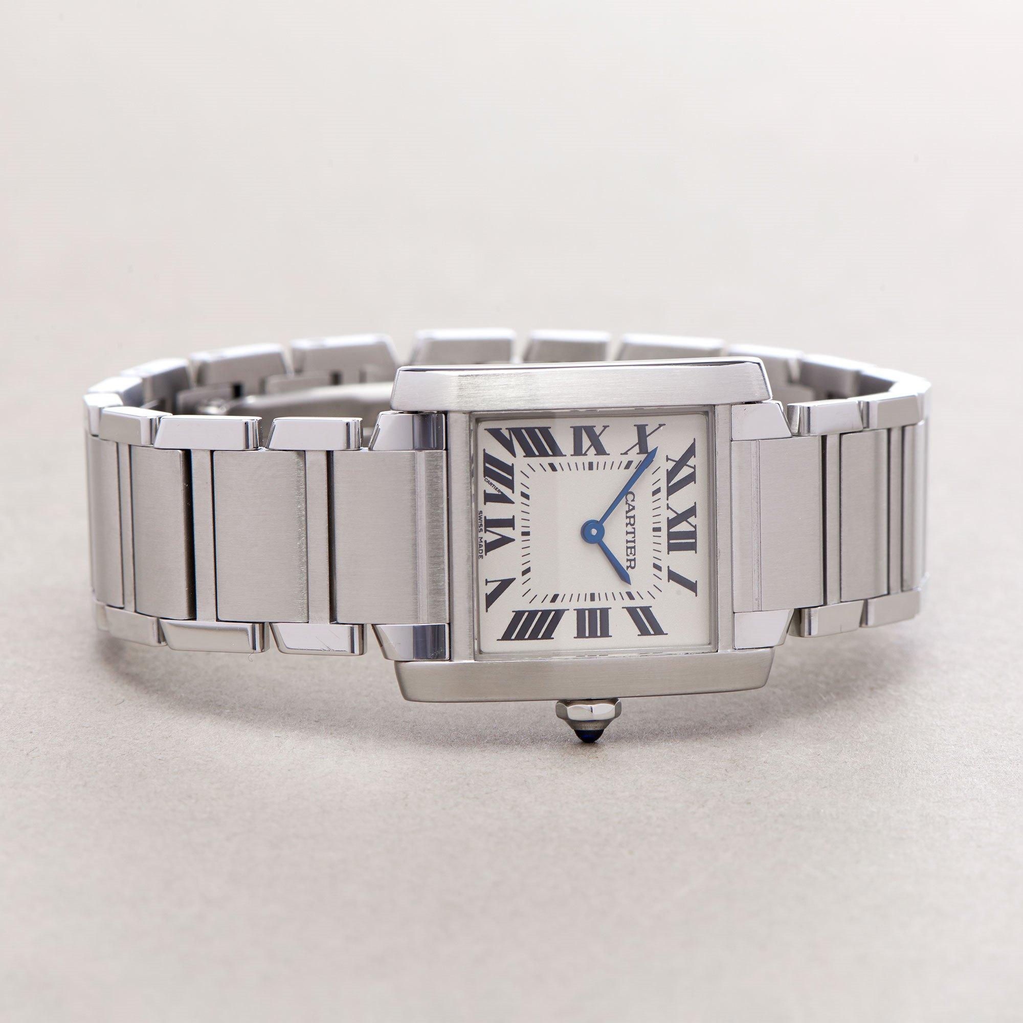 Cartier Tank 0 3751 Damenuhr aus Edelstahl 0 2