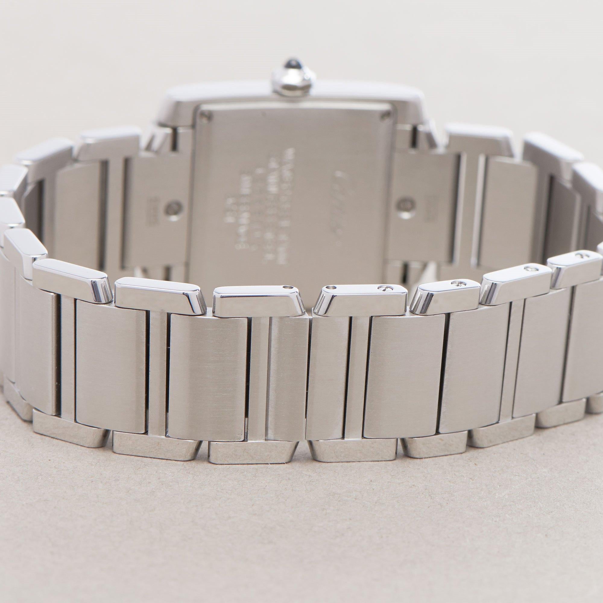 Cartier Tank 0 3751 Damenuhr aus Edelstahl 0 3