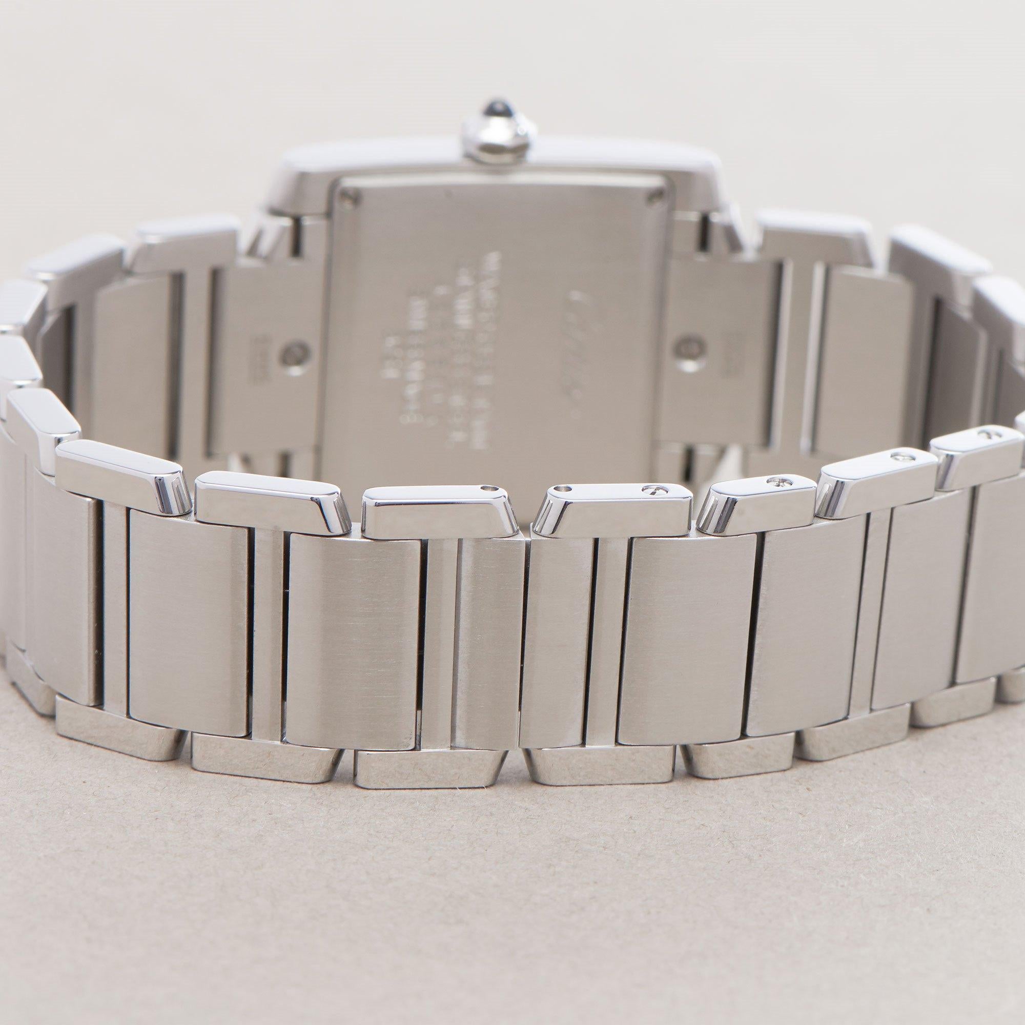 Cartier Tank 0 3751 Ladies Stainless Steel 0 Watch In Good Condition In Bishops Stortford, Hertfordshire