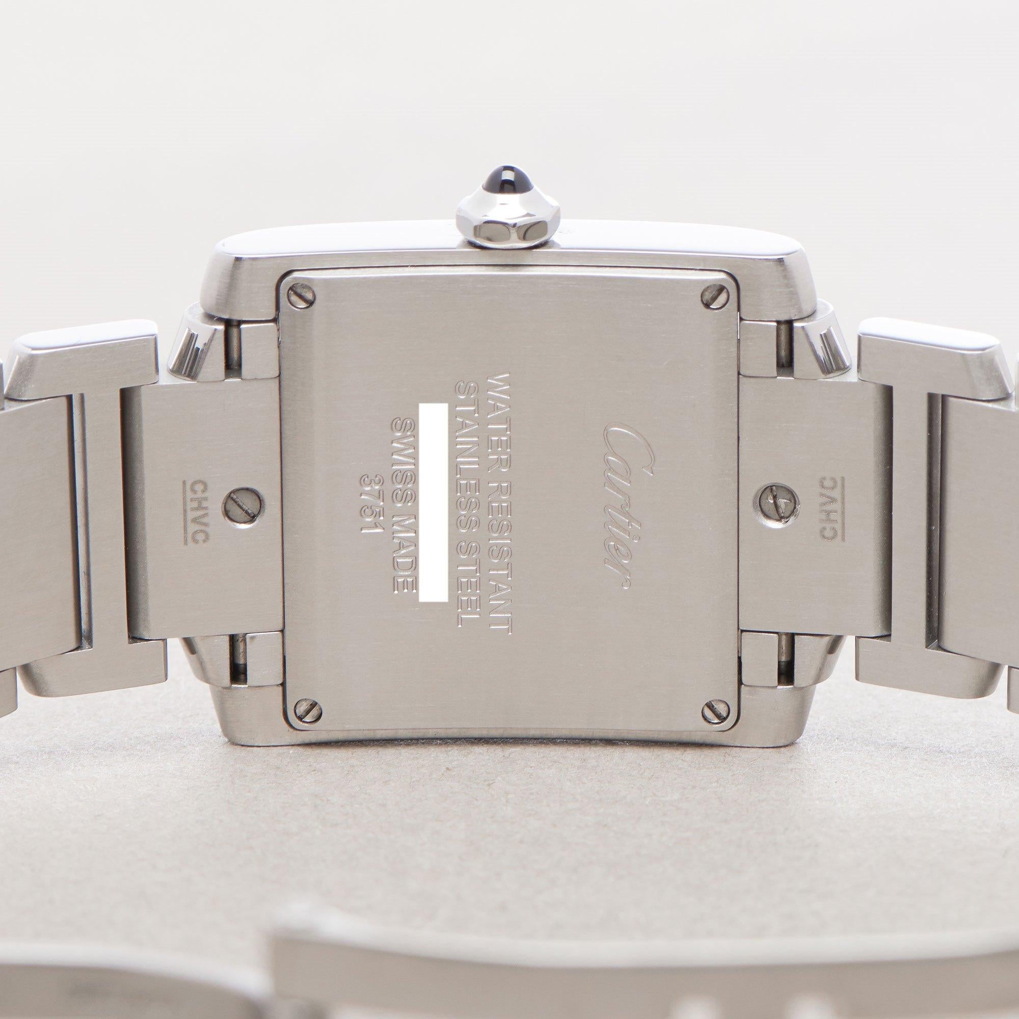 Cartier Tank 0 3751 Damenuhr aus Edelstahl 0 4