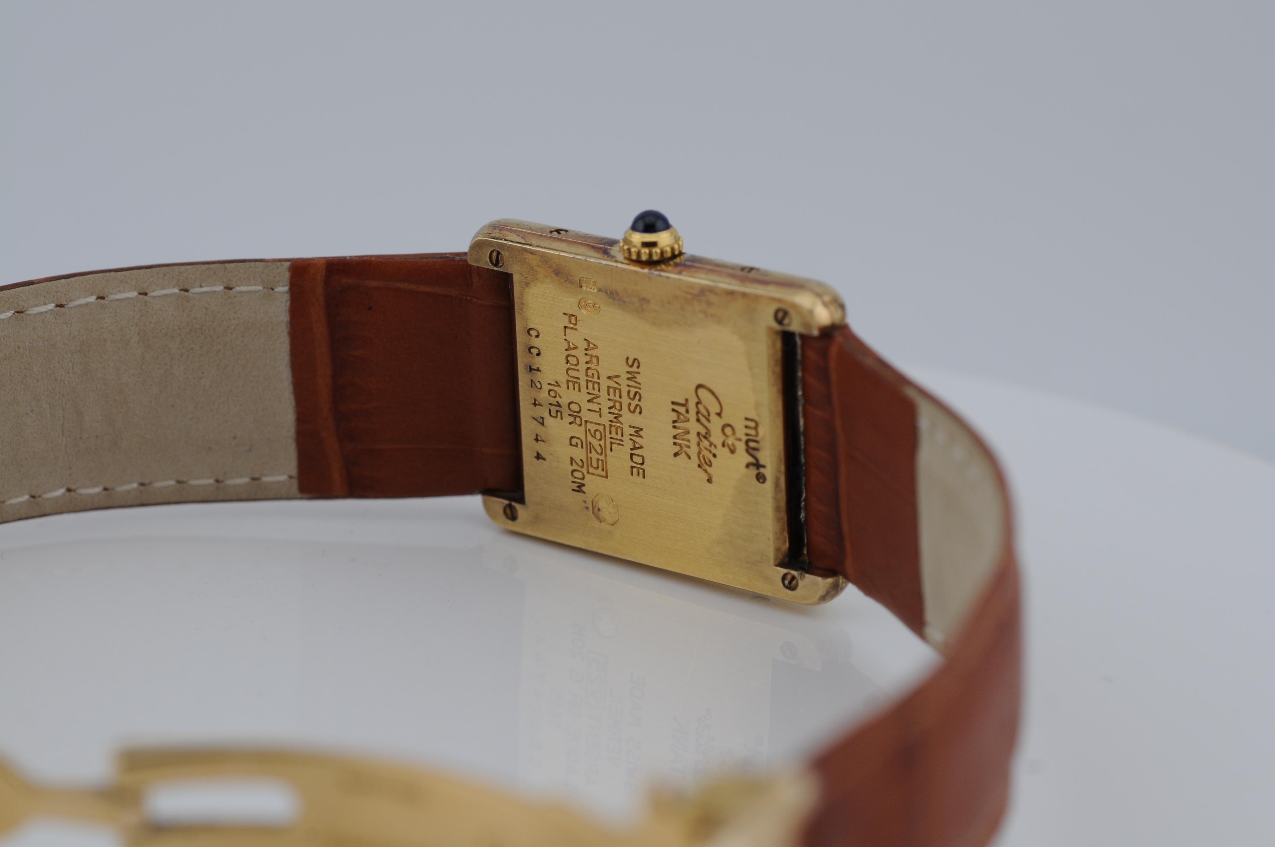 Cartier Tank 1615 Argent Quarzuhr  24mm Swiss Made im Angebot 5