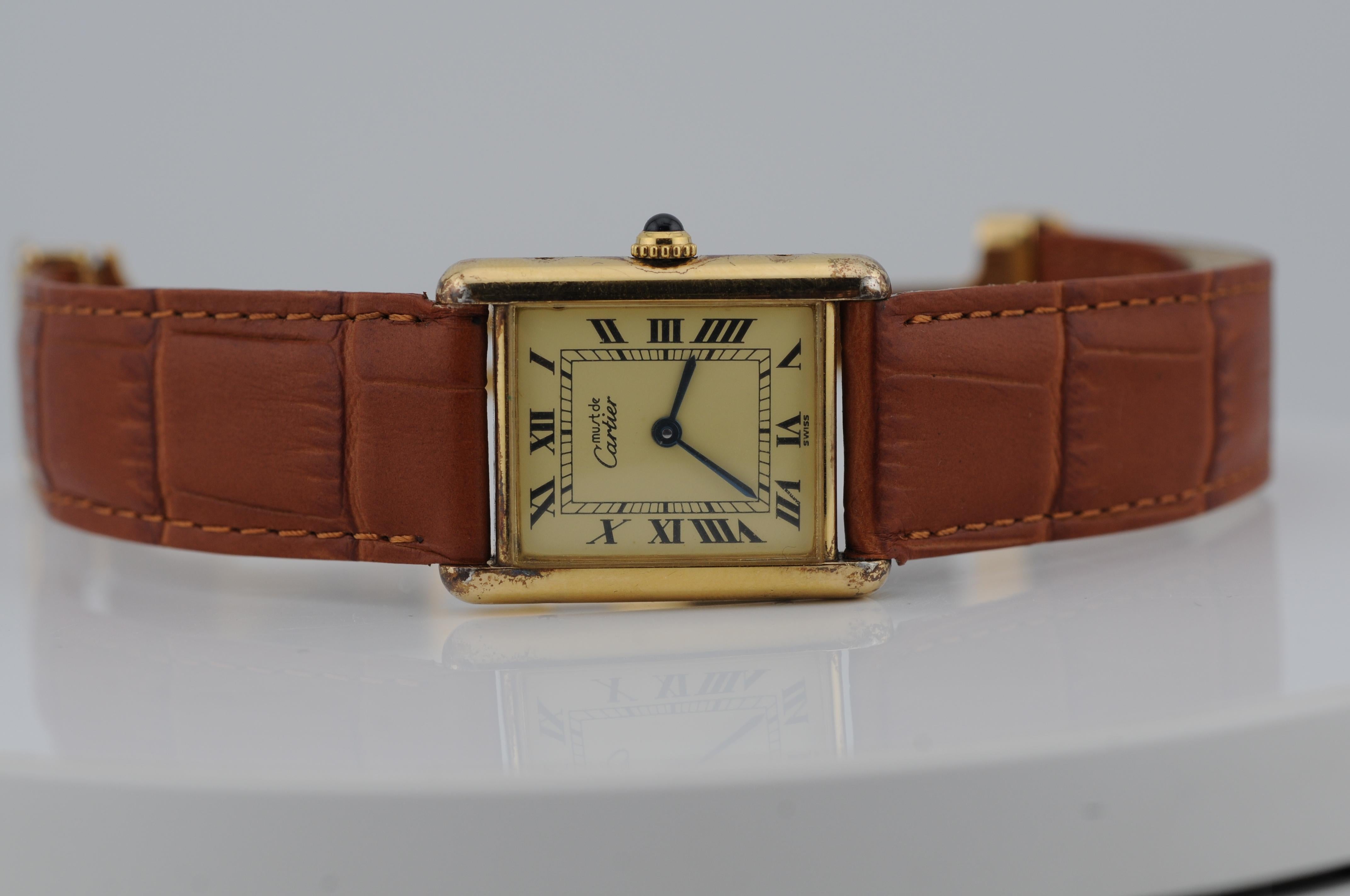 Cartier Tank 1615 Argent Quarzuhr  24mm Swiss Made (Ästhetizismus) im Angebot