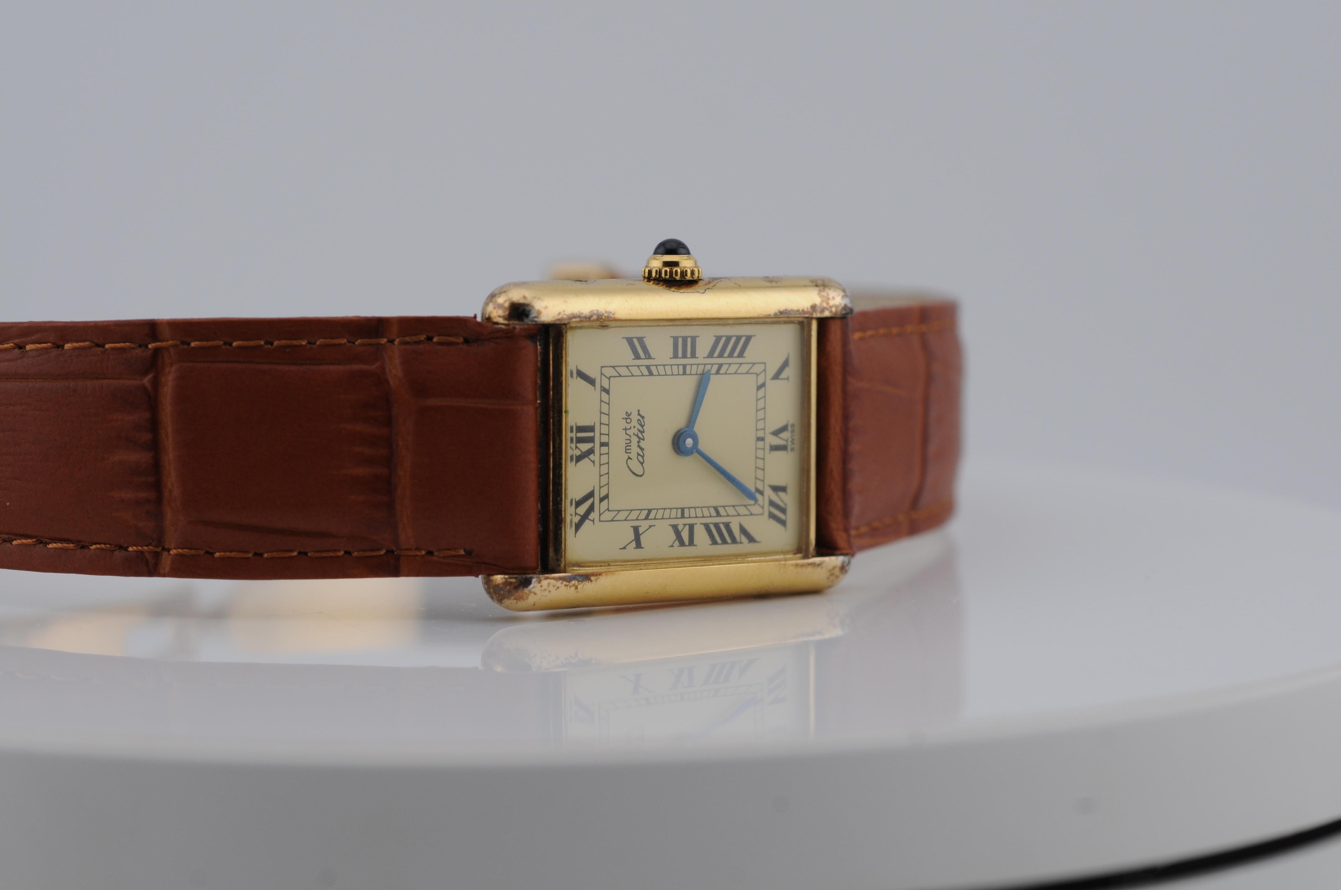 Cartier Tank 1615 Argent Quarzuhr  24mm Swiss Made im Angebot 1