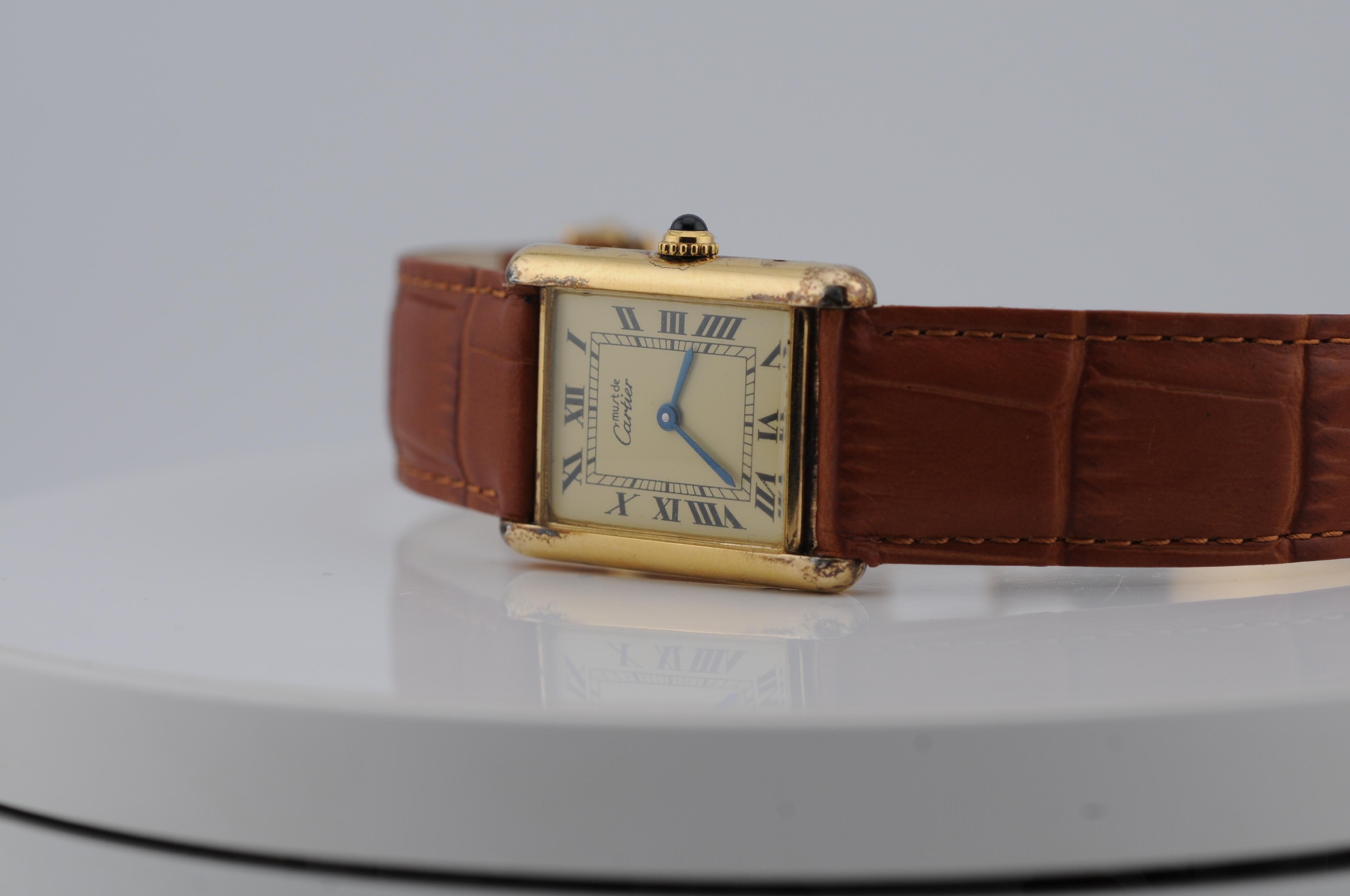 Cartier Tank 1615 Argent Quarzuhr  24mm Swiss Made im Angebot 2