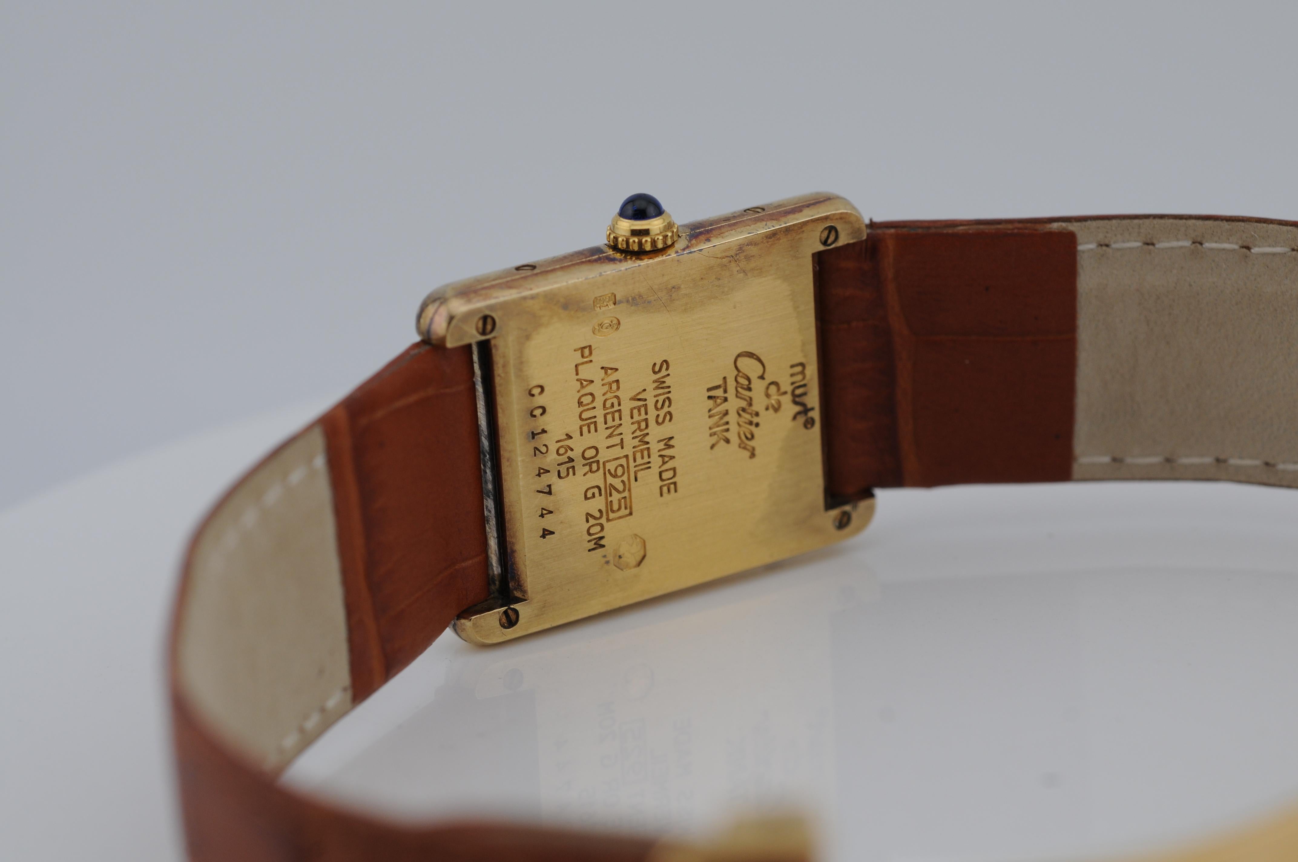 Cartier Tank 1615 Argent Quarzuhr  24mm Swiss Made im Angebot 4