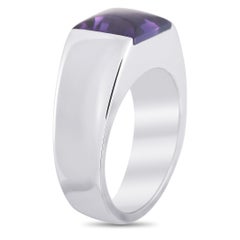 Cartier Tank 18 Karat White Gold Amethyst Ring