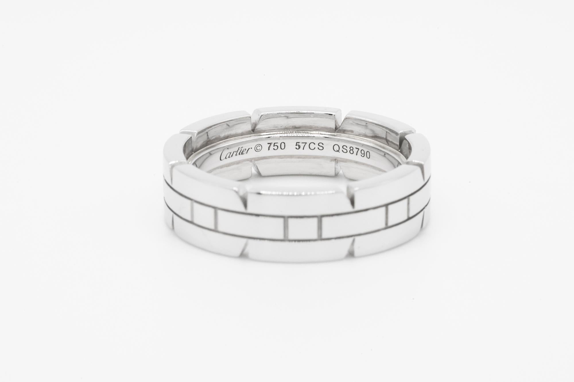Women's or Men's Cartier Tank 18K White Gold For Sale