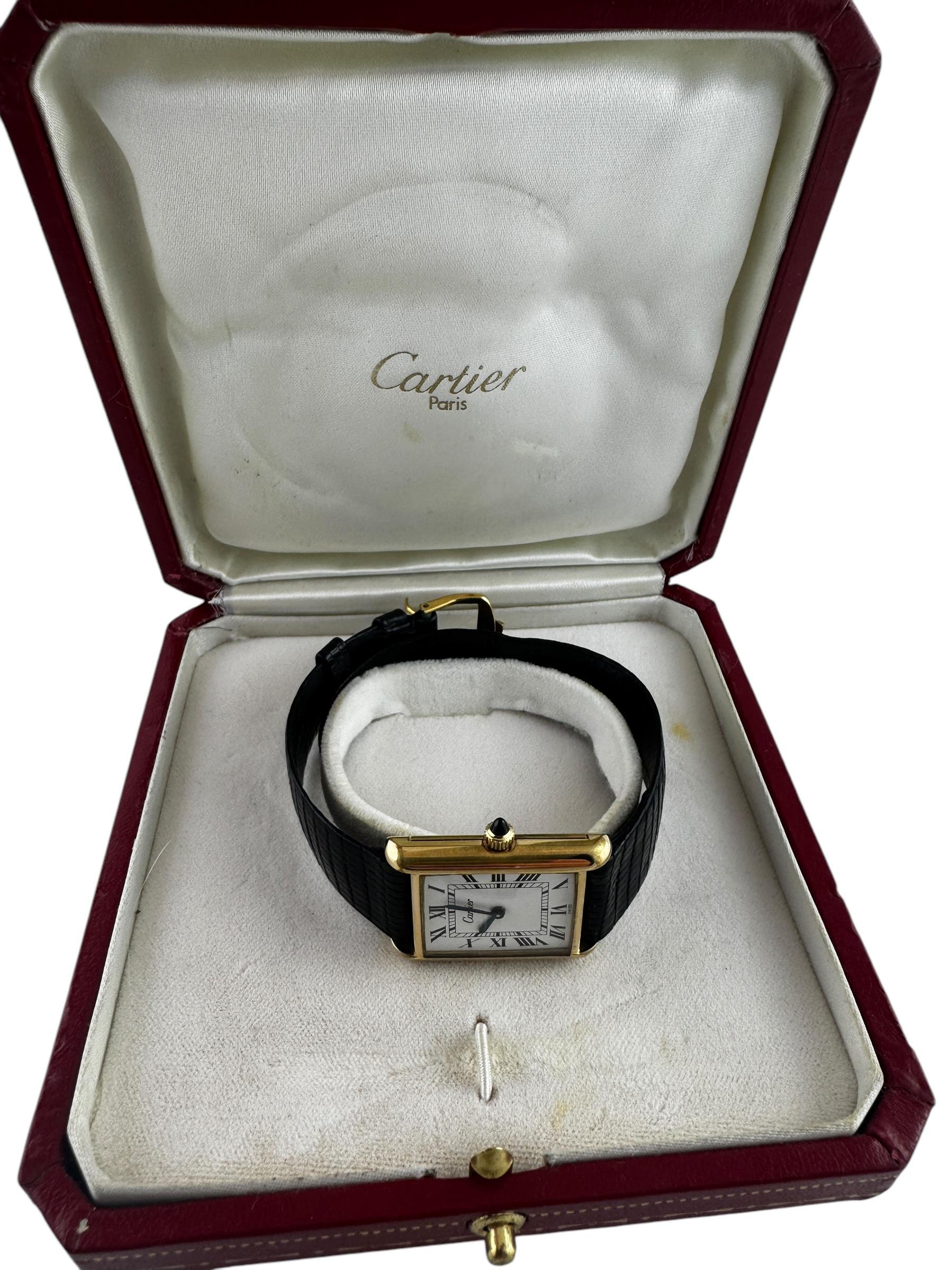 Cartier Tank 18K Yellow Gold Electroplated Watch Hand-Winding #20963 1