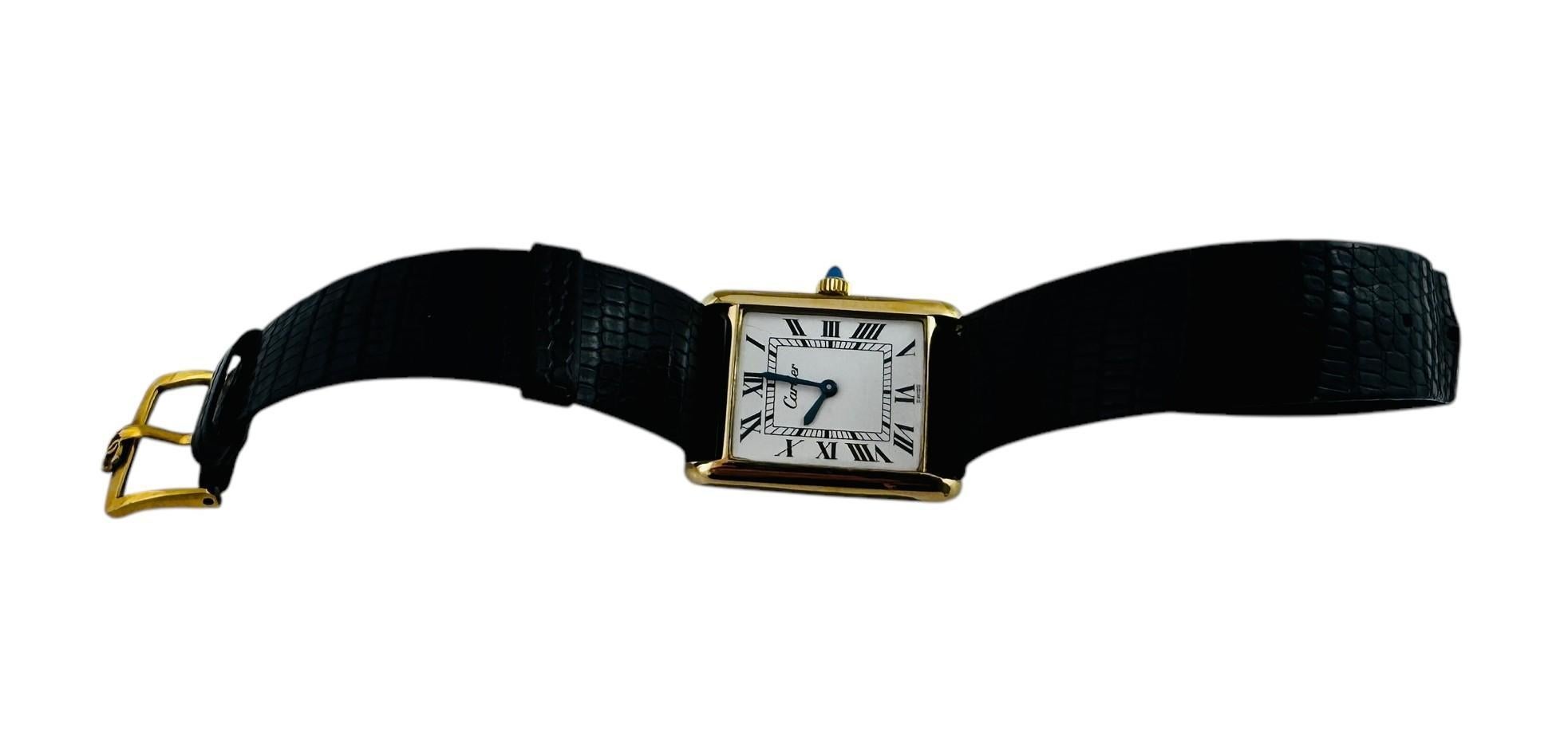 Cartier Tank 18K Yellow Gold Electroplated Watch Hand-Winding #20963 2