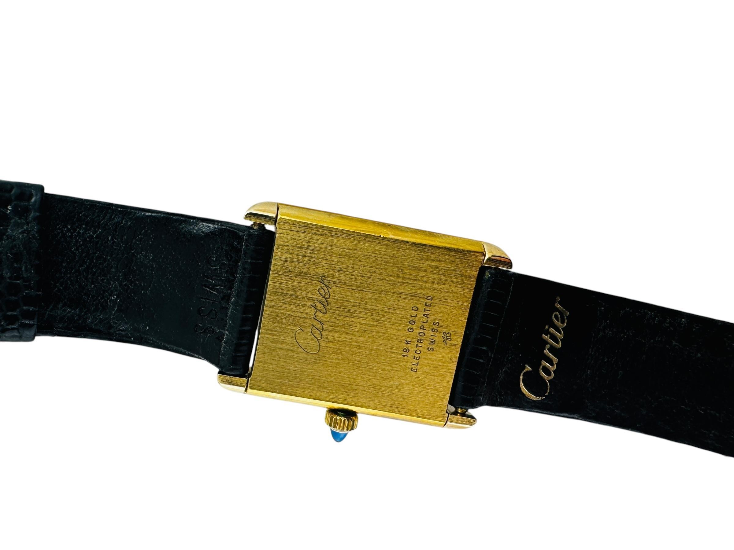 Cartier Tank 18K Yellow Gold Electroplated Watch Hand-Winding #20963 4